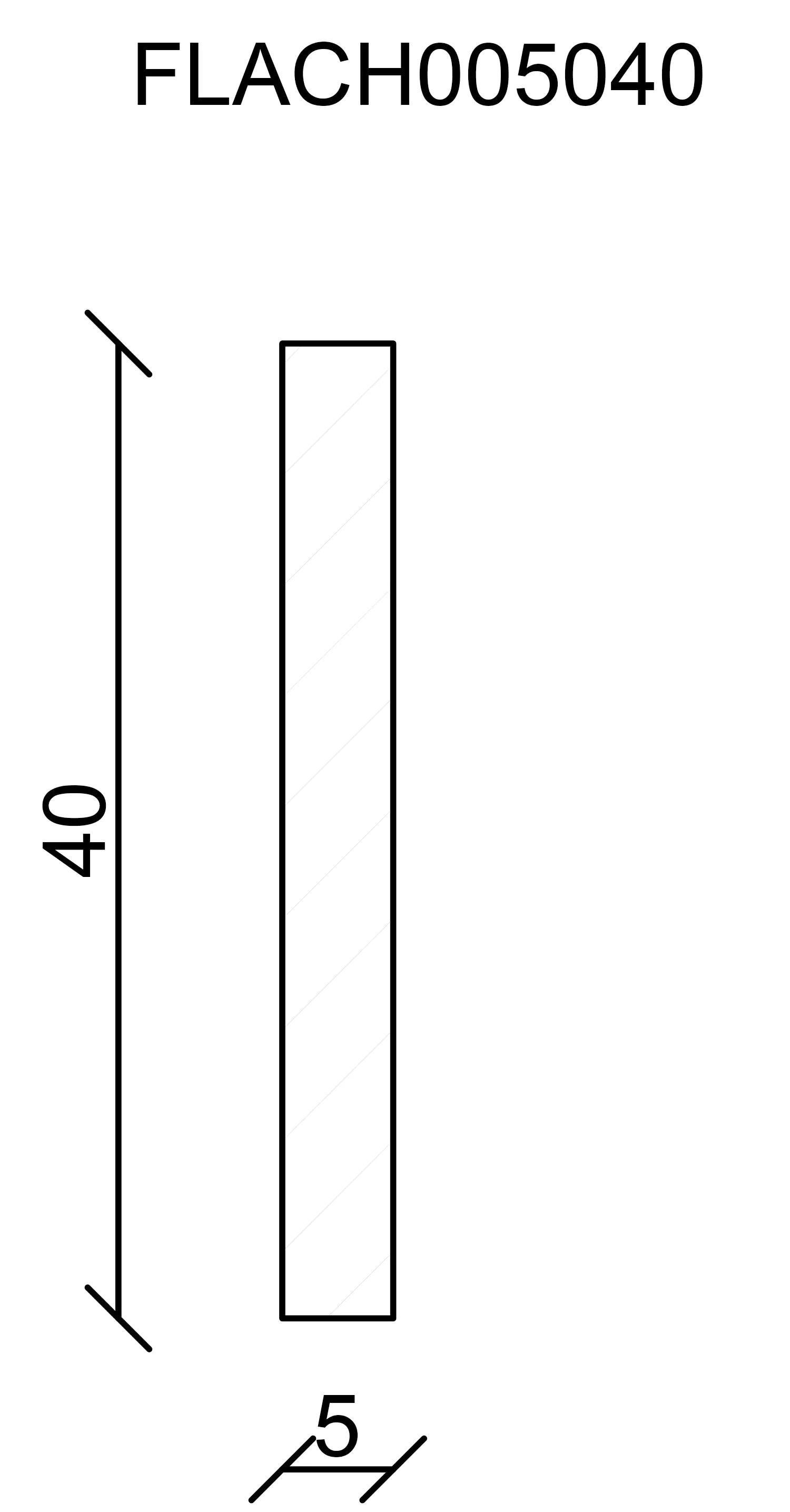 FN Neuhofer Flachleiste 95 cm 40 x 5 mm Buche