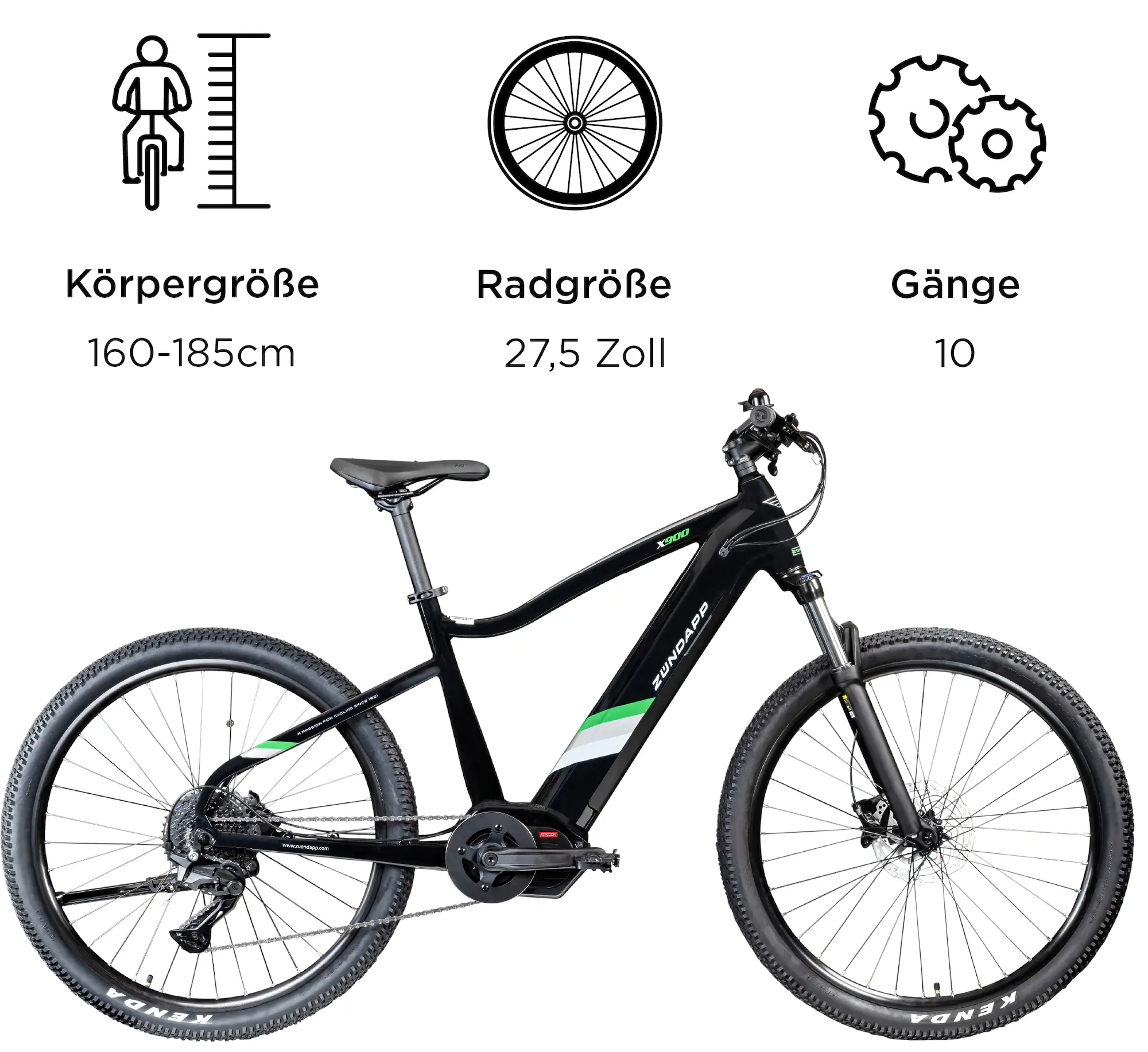 Zündapp E-Bike MTB X900 27,5 Zoll 10-Gang 733 Wh schwarz Zündapp E-Bike MTB X900 27,5 Zoll 10-Gang 733 Wh schwarz