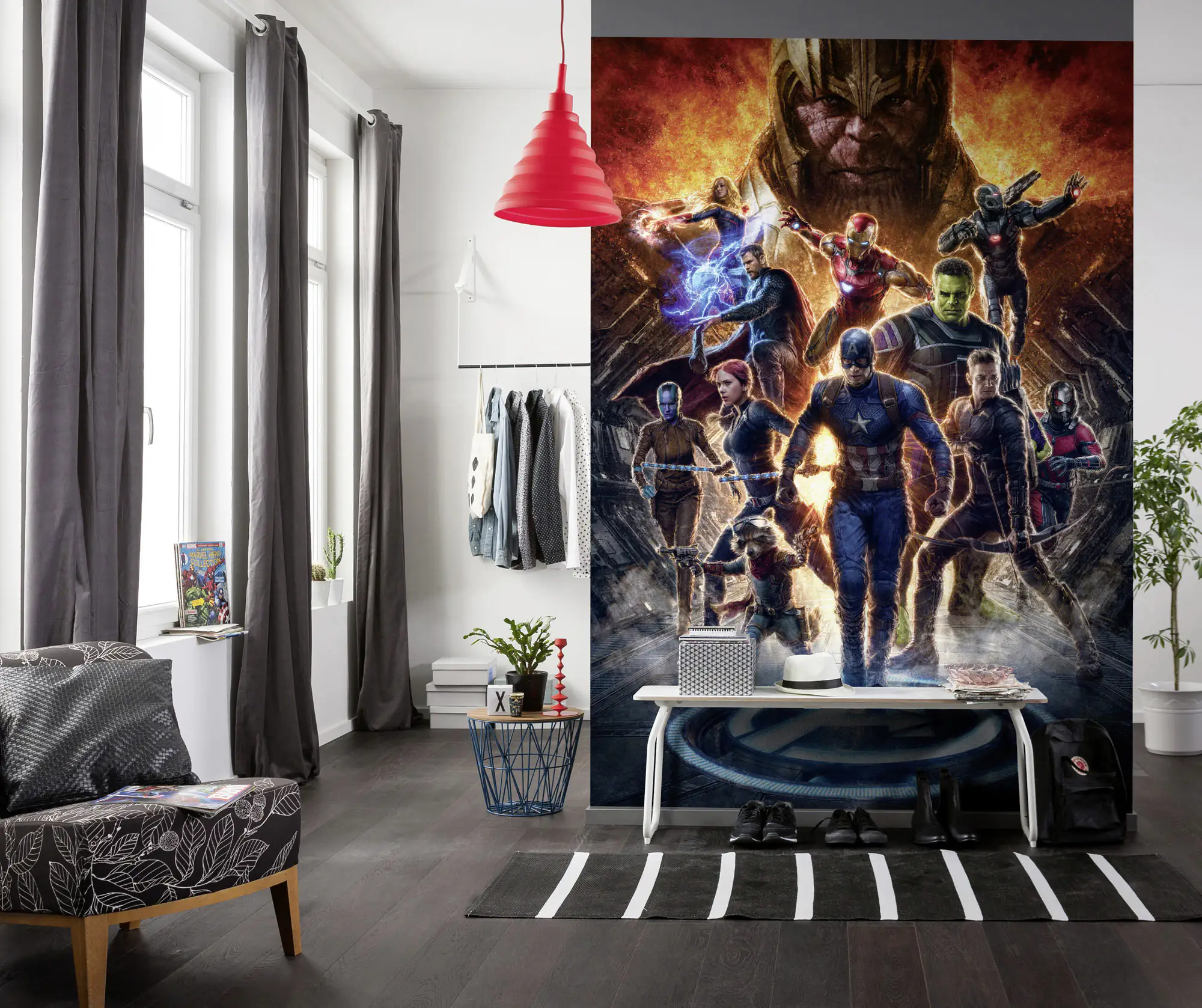 4055065410734_2865892 Komar Vlies Fototapete Avengers vs Thanos 200 x 280 cm