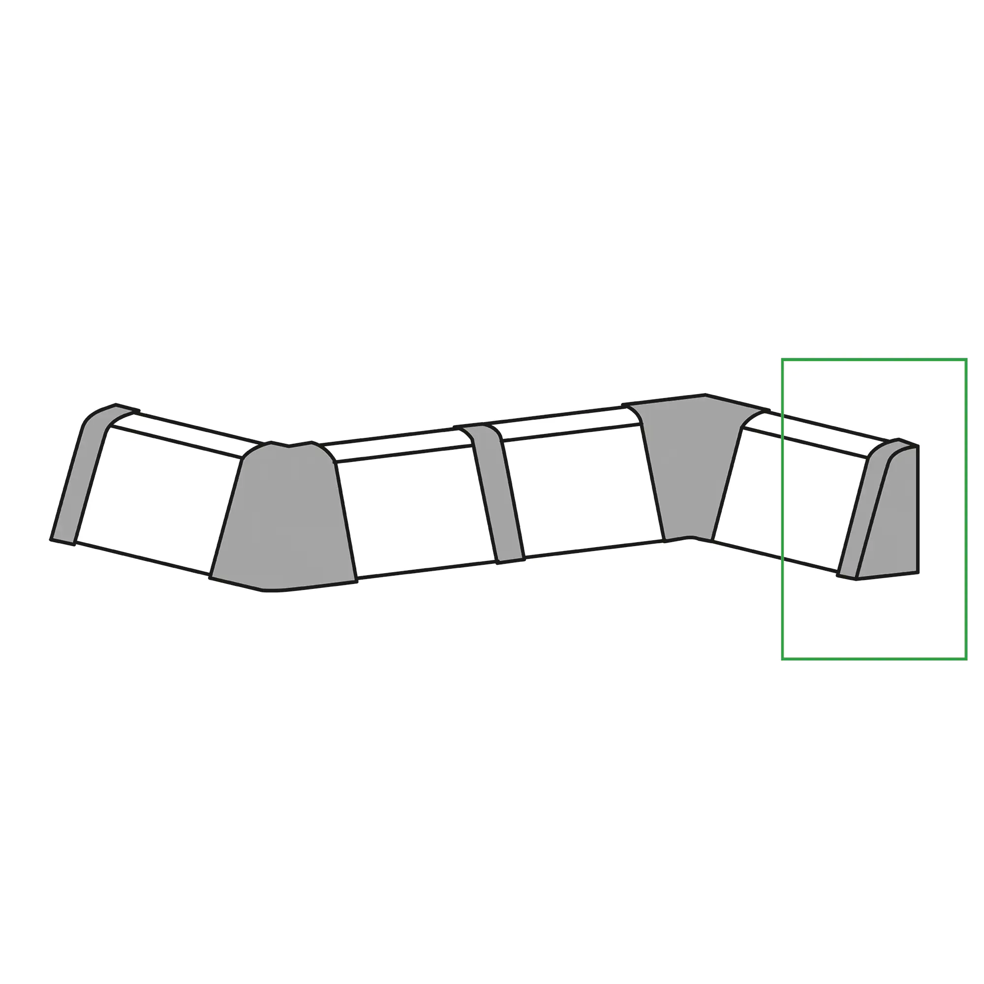 Neuhofer Endstück 10 x 20 x 60 mm Ahorn Birke Buche