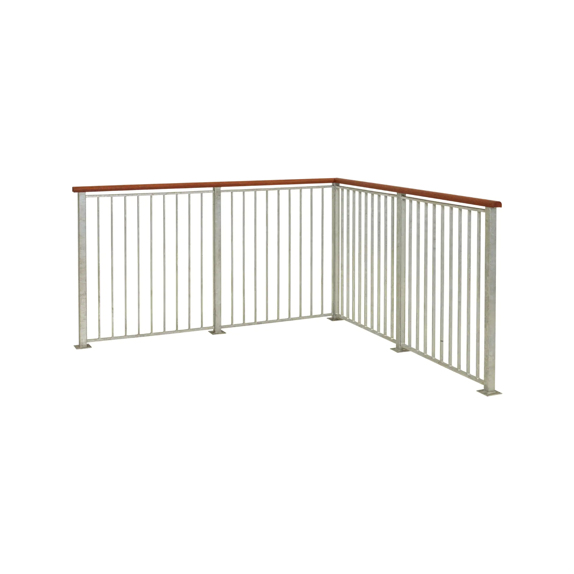 Plus Geländersystem Basic Stahl 90 × 98 cm silber