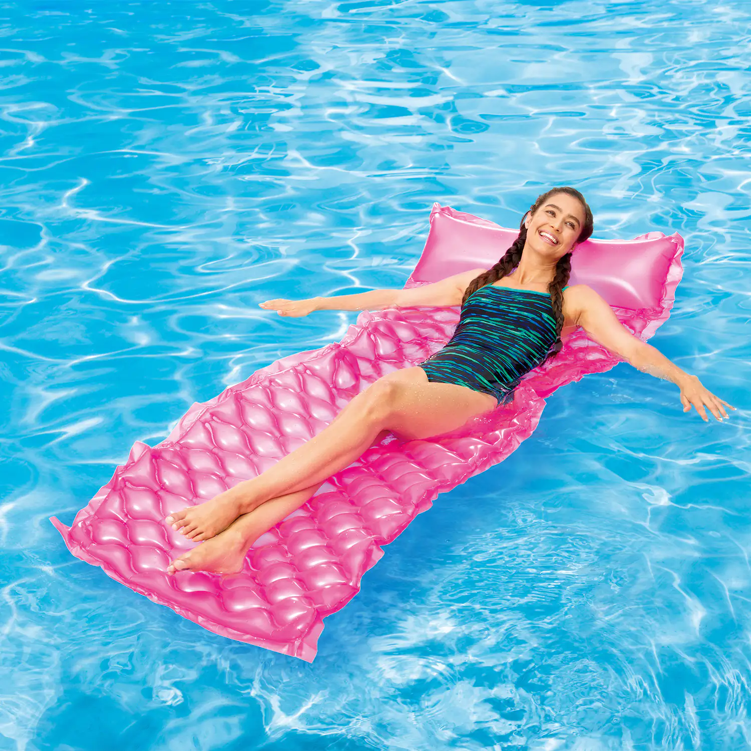 4895215115146_2 Summer Waves Luftmatratze Komfort rosa 1,75 m x 80 x 17 cm