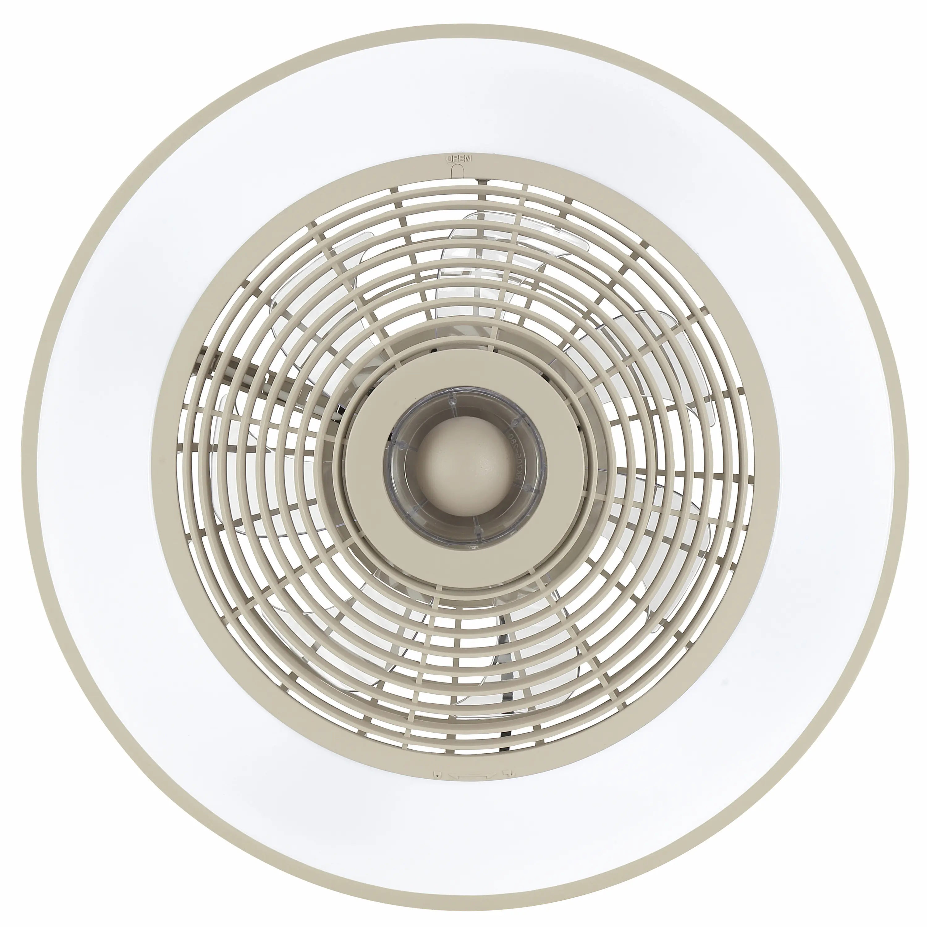 Briliant LED Deckenleuchte Catania mit Ventilator Ø 48,6 cm 40W beige RGB