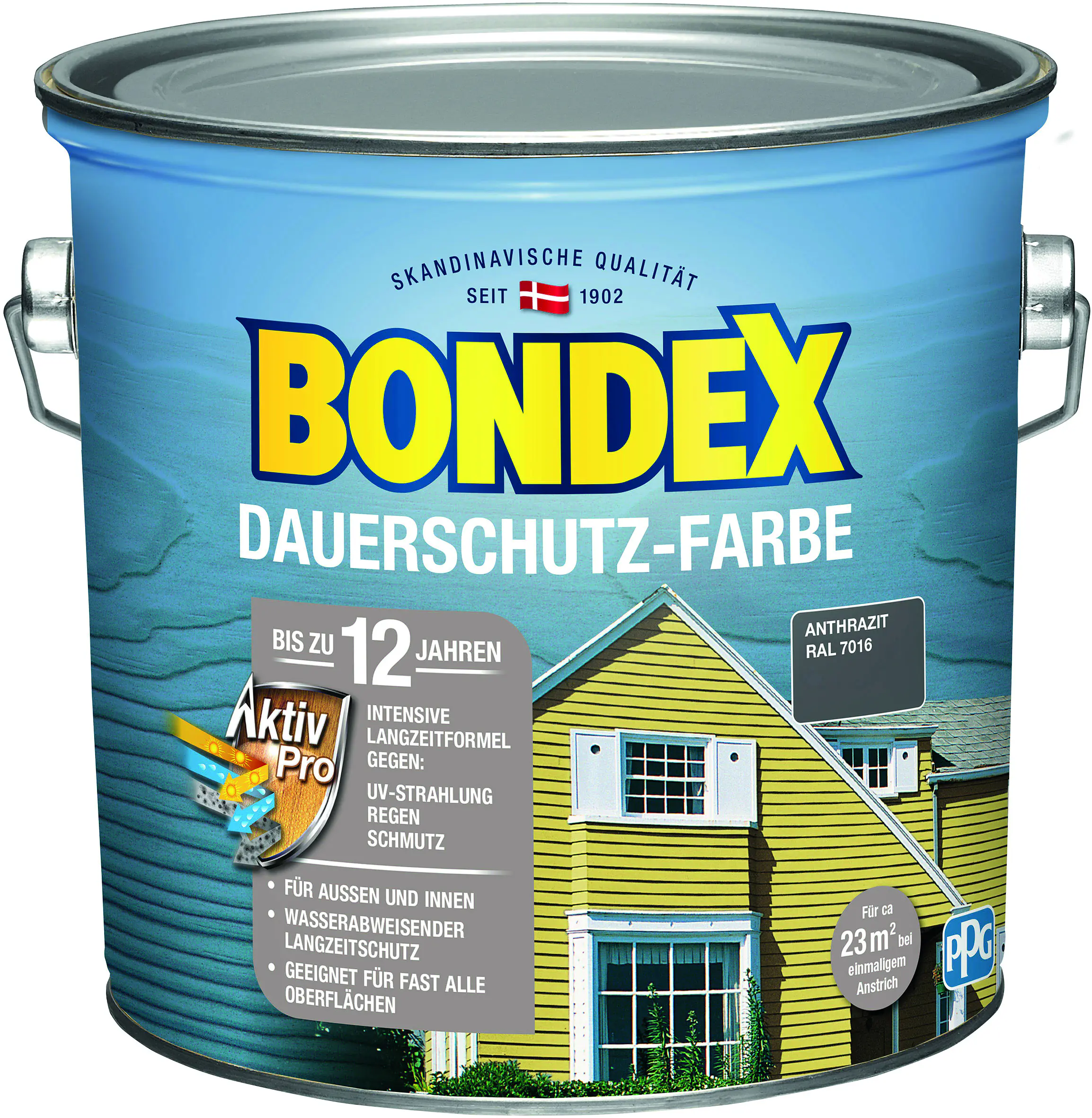 Bondex Dauerschutz-Holzfarbe 2,5 L schiefer