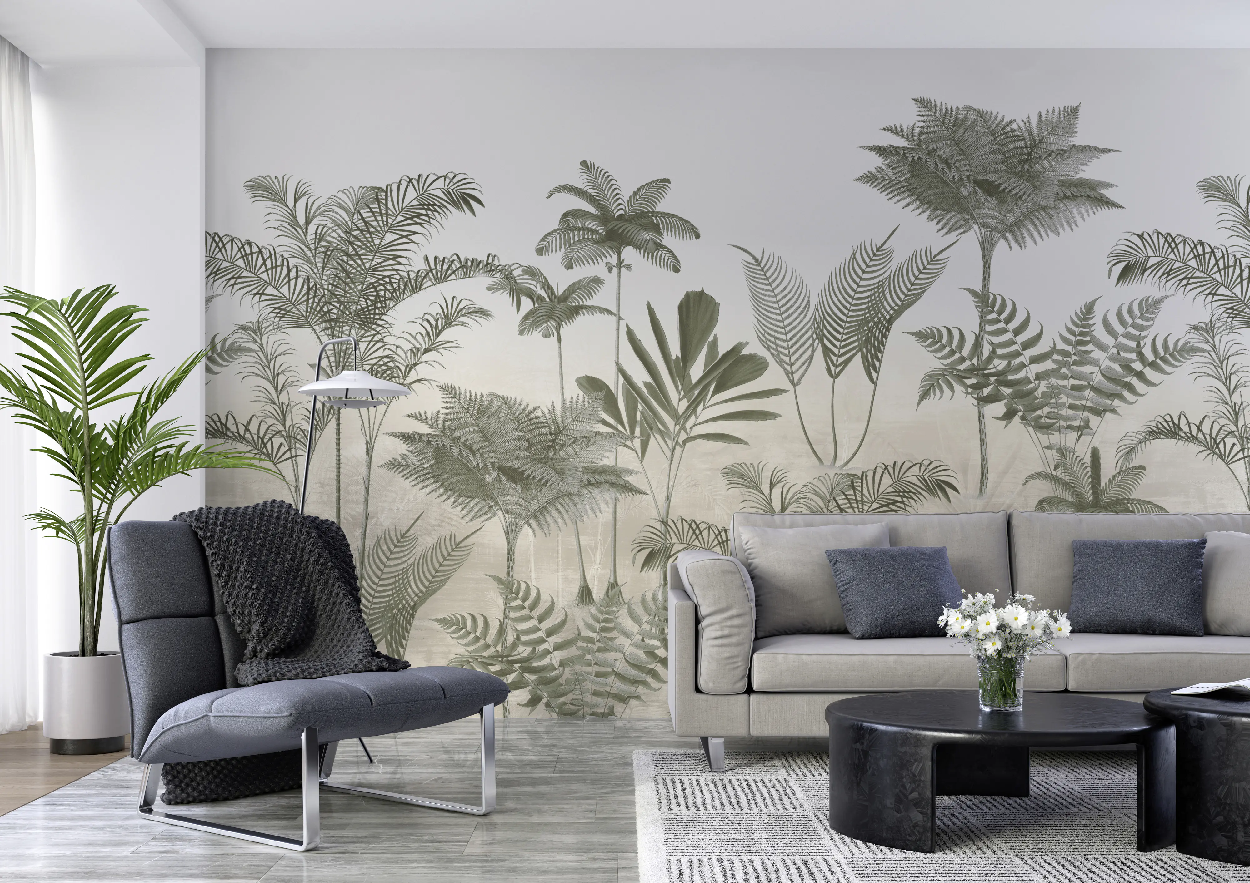 Rasch Vlies Fototapete 556278 Grün-Kaki Muster & Motive 3 m x 4,24 m