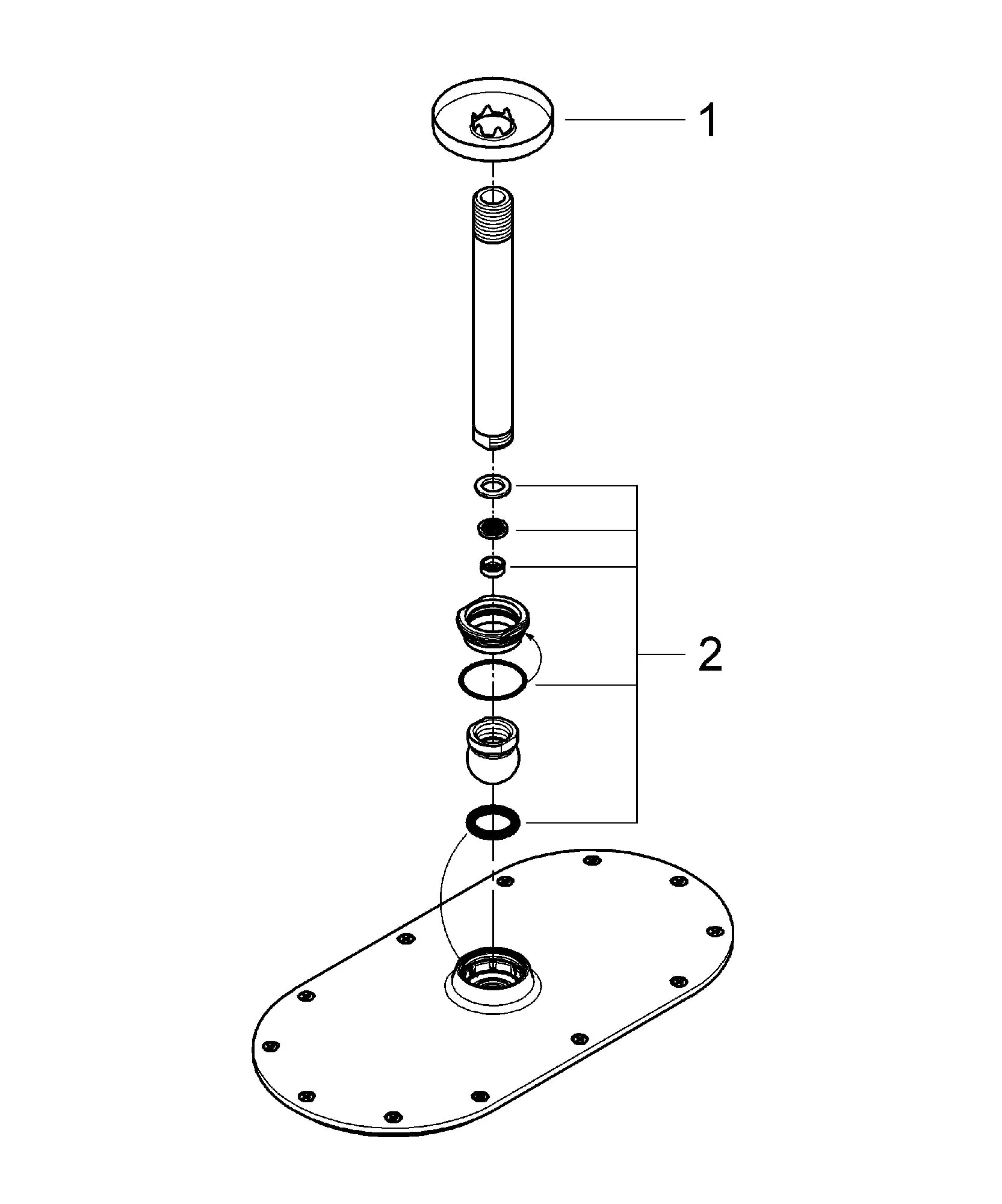 Grohe Kopfbrause Rainshower Veris 300 mit Deckenauslass, verchromt Grohe Kopfbrause Rainshower Veris 300 mit Deckenauslass, verchromt