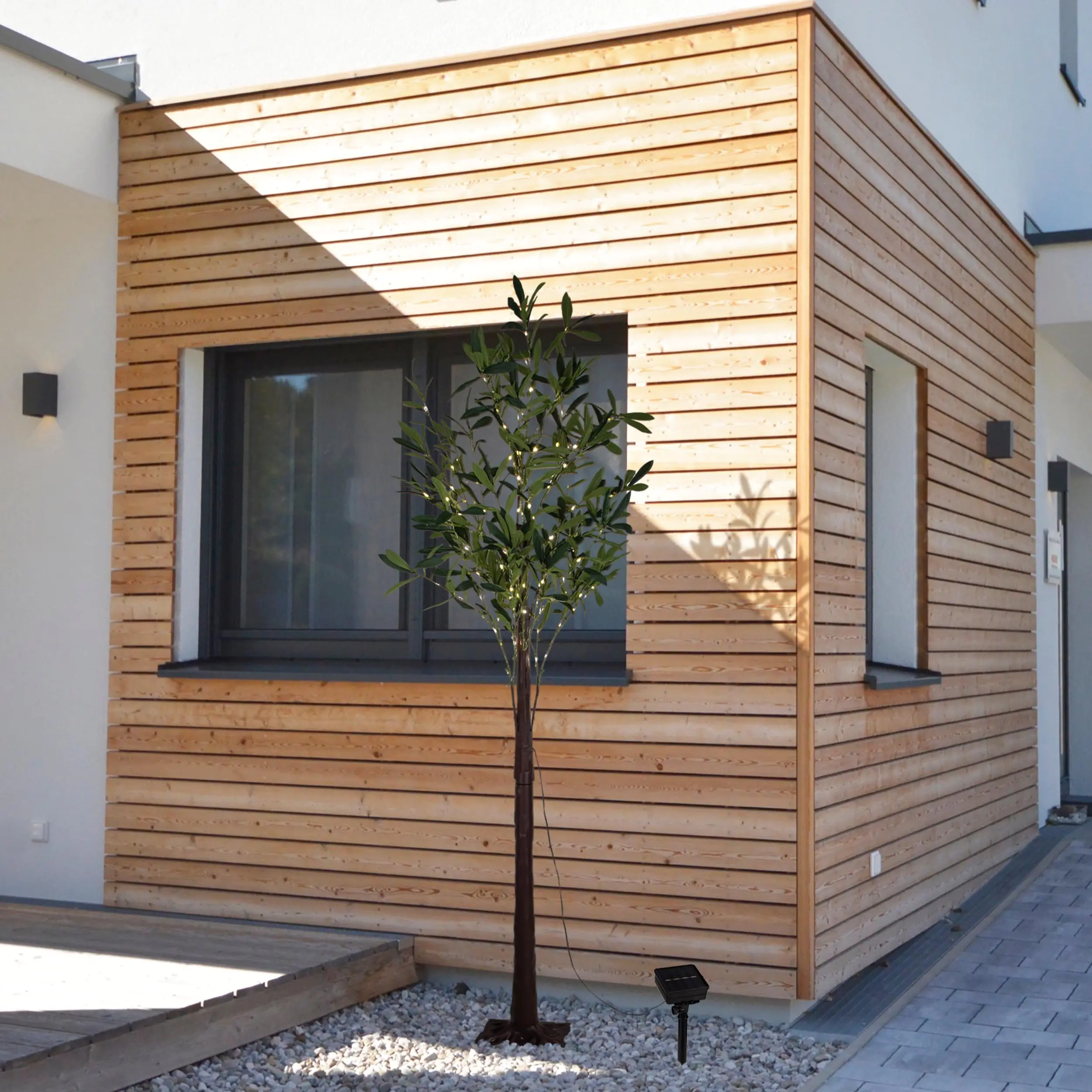 Light & More Solar LED Olivenbaum grün 180 cm warmweiß Light & More Solar LED Olivenbaum grün 180 cm warmweiß