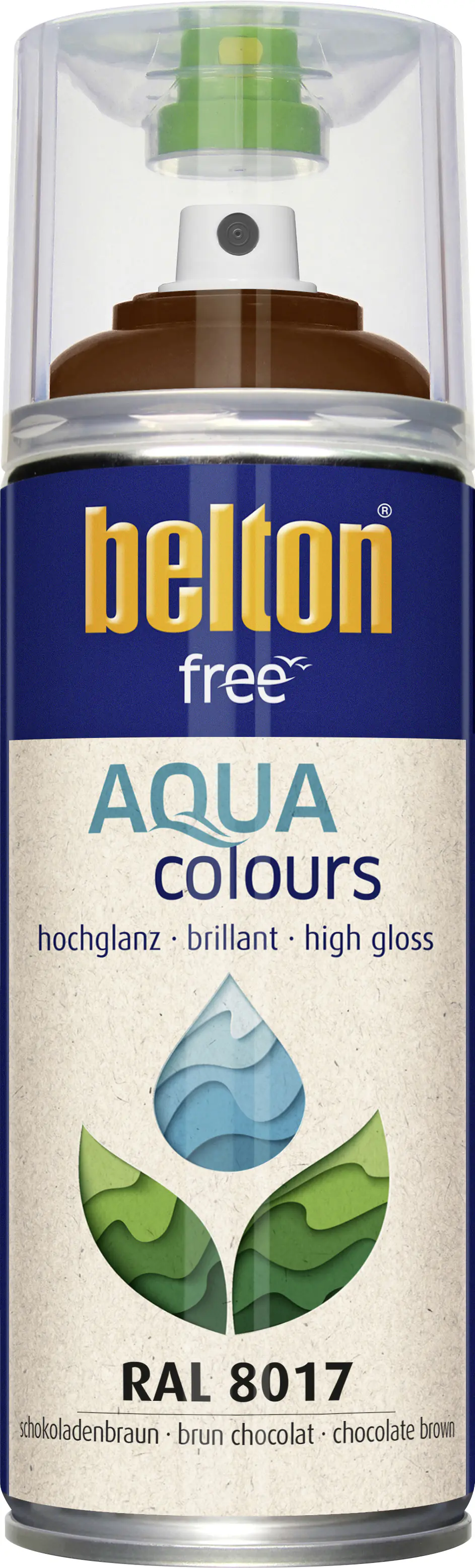 belton free Lackspray AQUAcolours 400 ml schokobraun hochglanz