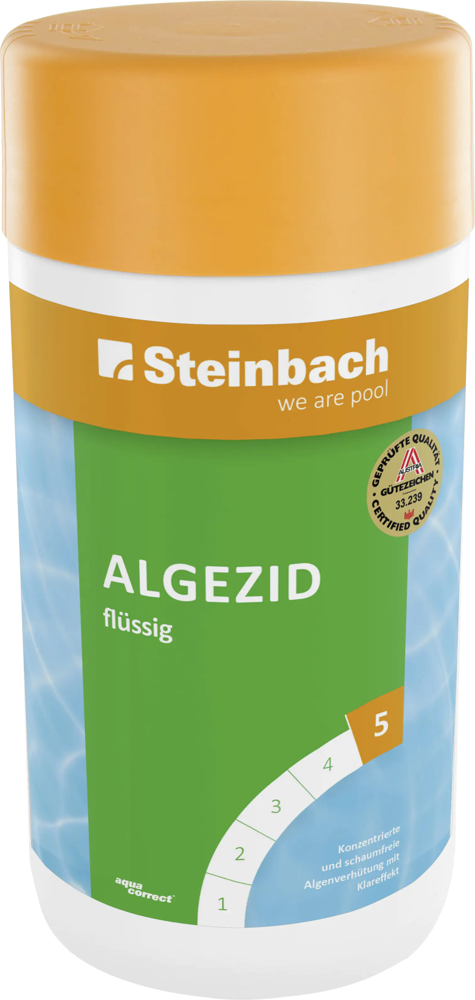 Steinbach Poolpflege Algezid 1 L, Algenverhütung, flüssig