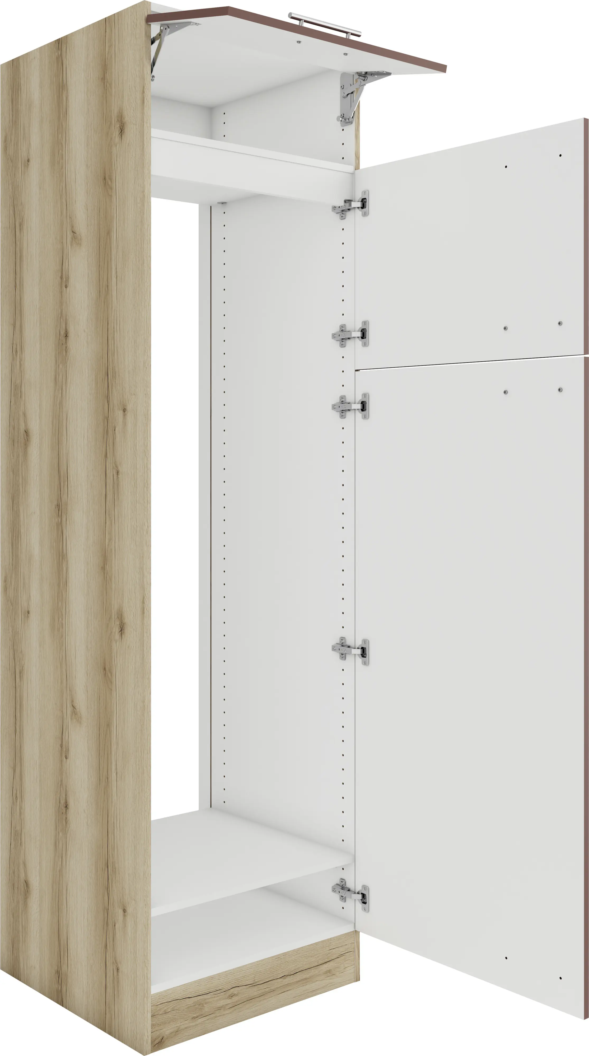 Optifit Hochschrank Bari 407 rostrot/eiche 60 cm