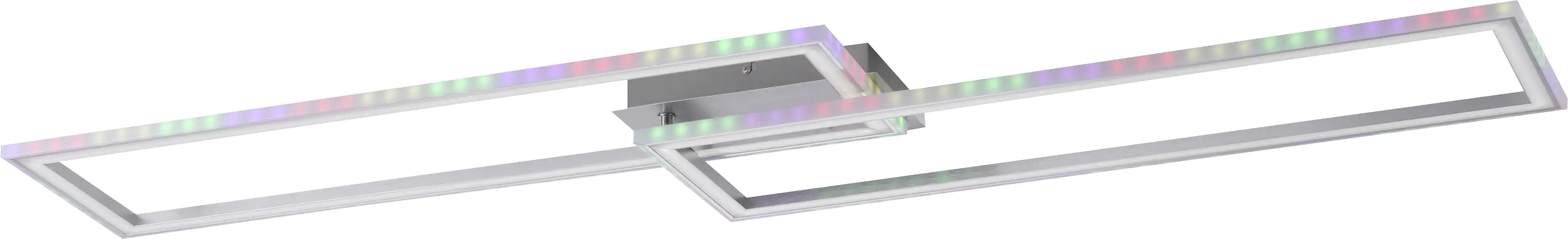 JustLight LED Deckenleuchte Felix60 stahl 121 x 29,5 cm dimmbar RGBW