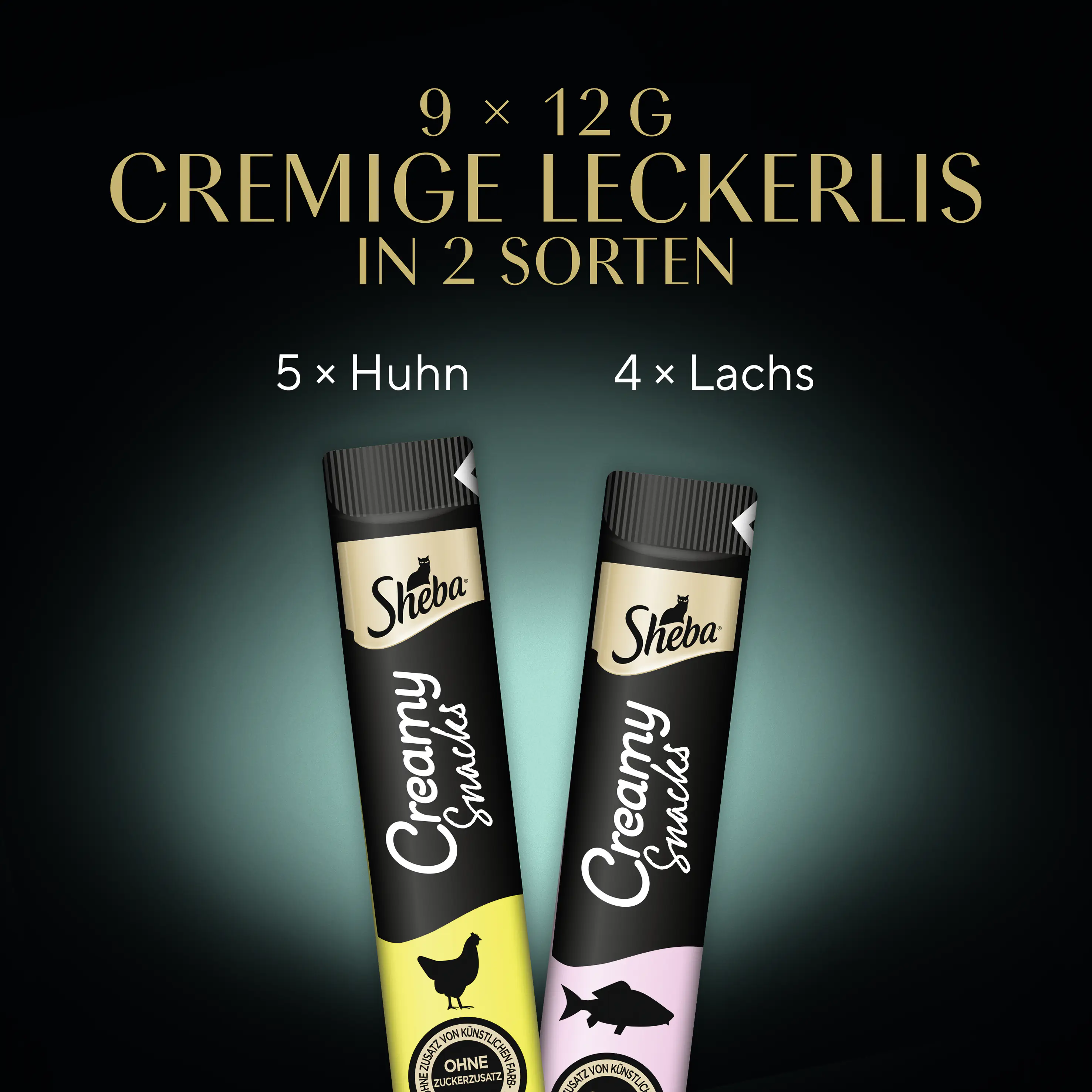 Sheba Katzensnack 9 x 12 g Huhn & Lachs