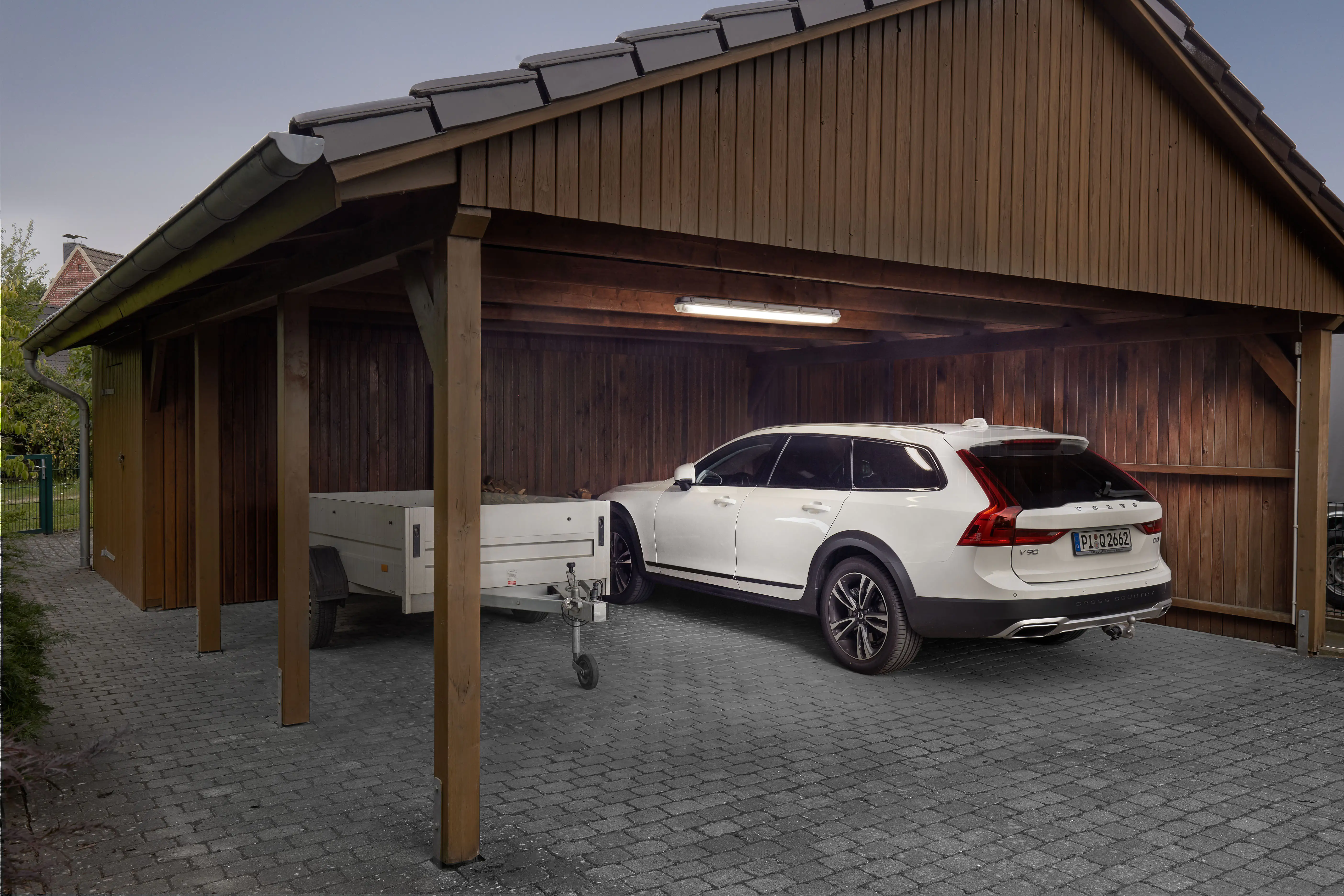 LED Feuchtraumleuchte 2 x 18 W G13 120 cm 2 x 1600 lm, IP 65, grau