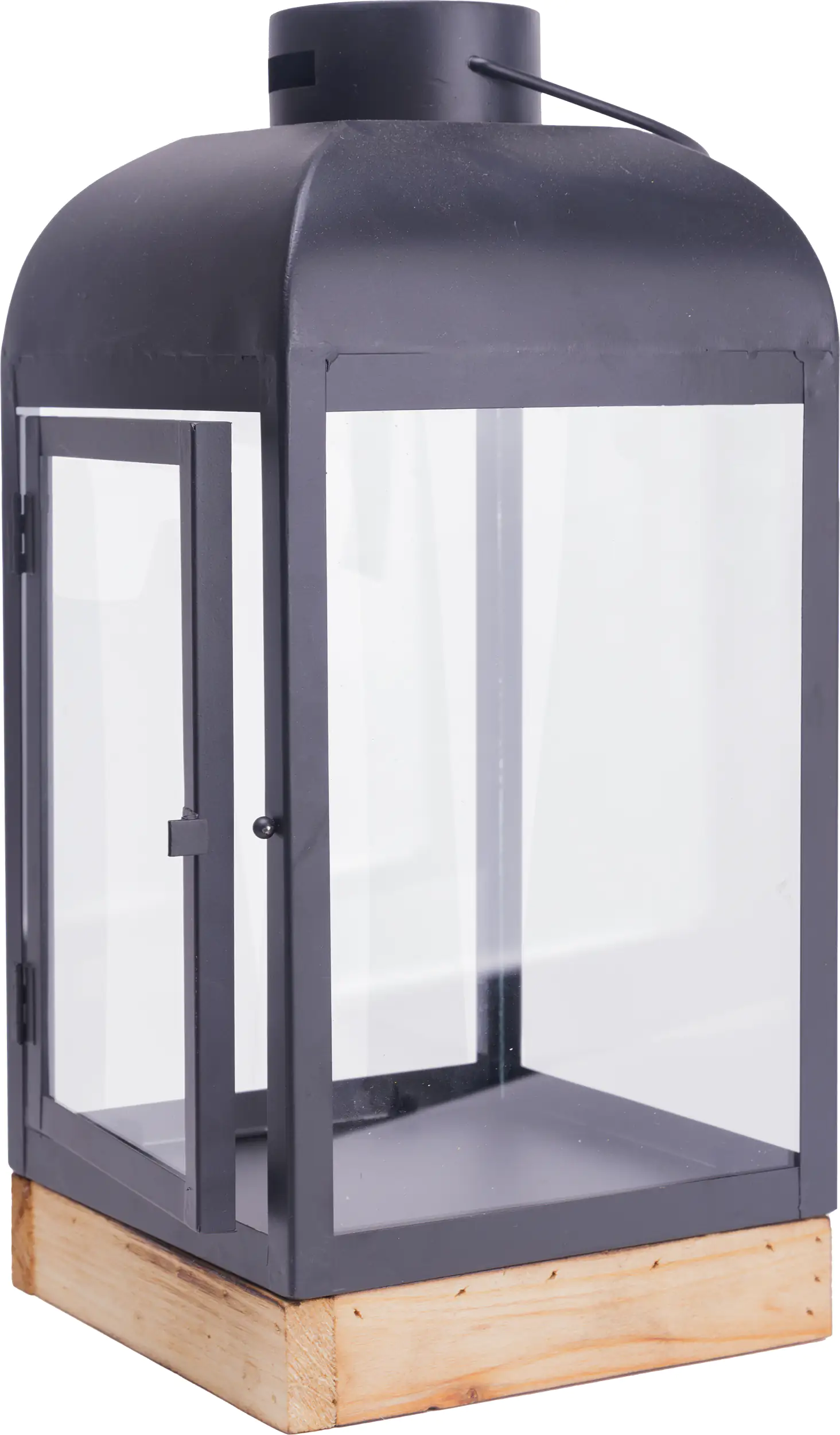 TrendLine Laterne Metall 37 x 18 cm schwarz matt