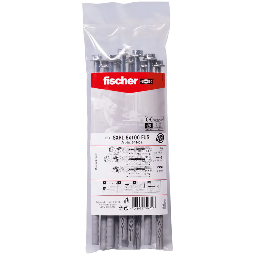 Fischer Langschaftdübel 8.0 x 120 mm - 10 Stück Fischer Langschaftdübel 8.0 x 120 mm - 10 Stück