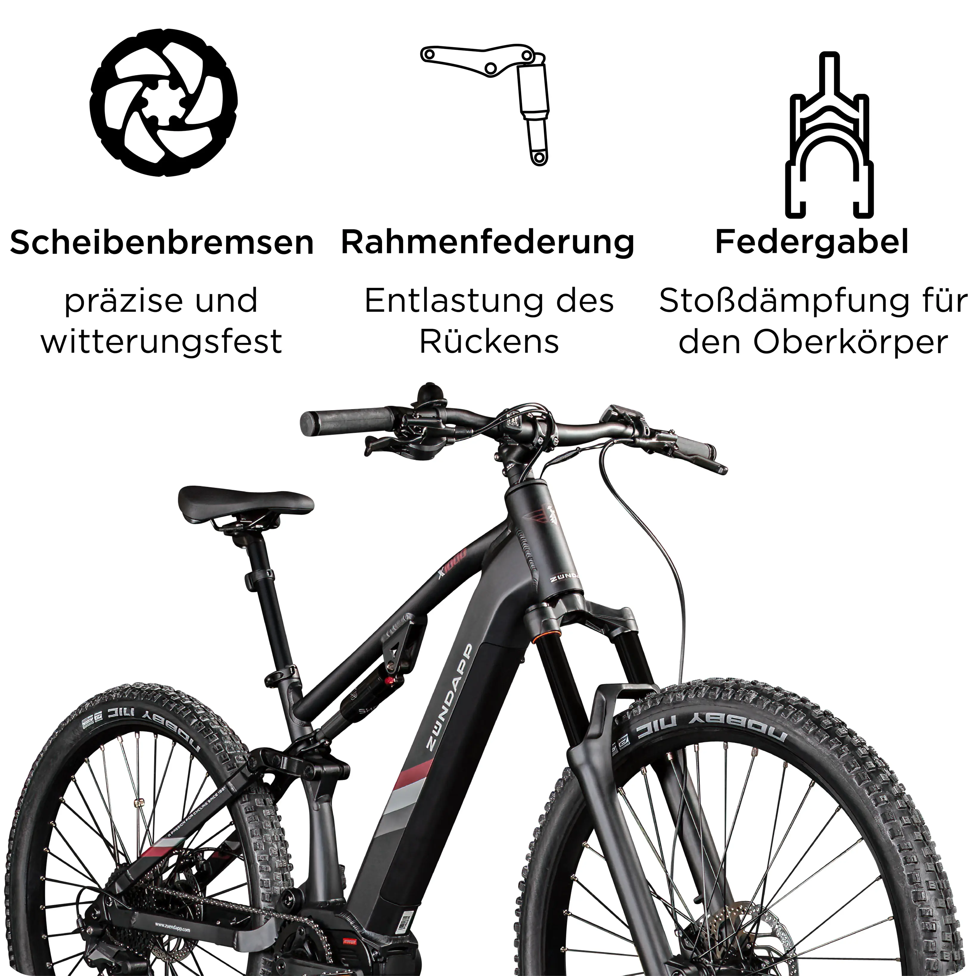 Zündapp E-Bike MTB X1000 29 Zoll 10-Gang 733 Wh schwarz	
