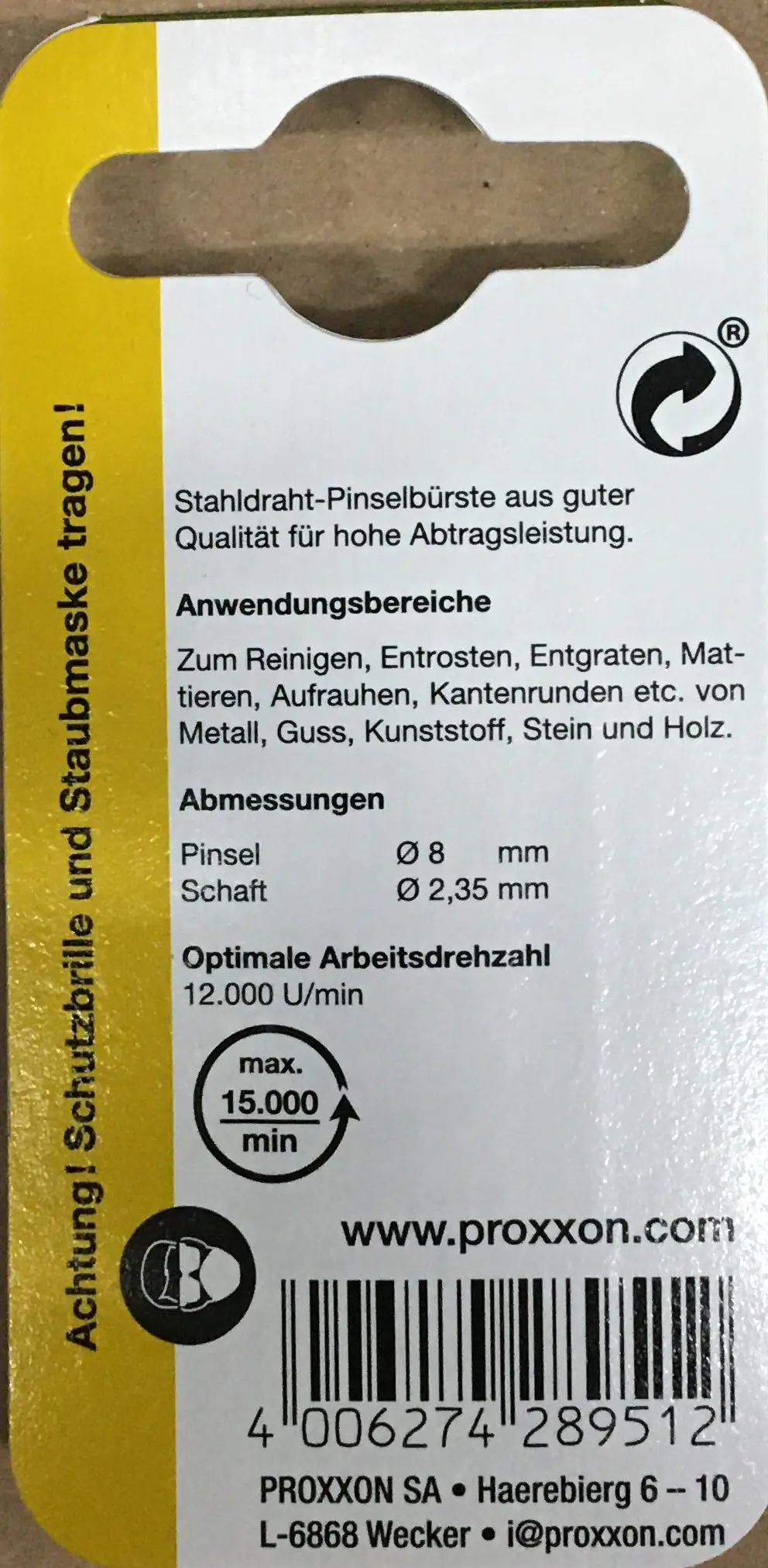 Proxxon Micromot Pinselbürsten Stahl 2 Stück