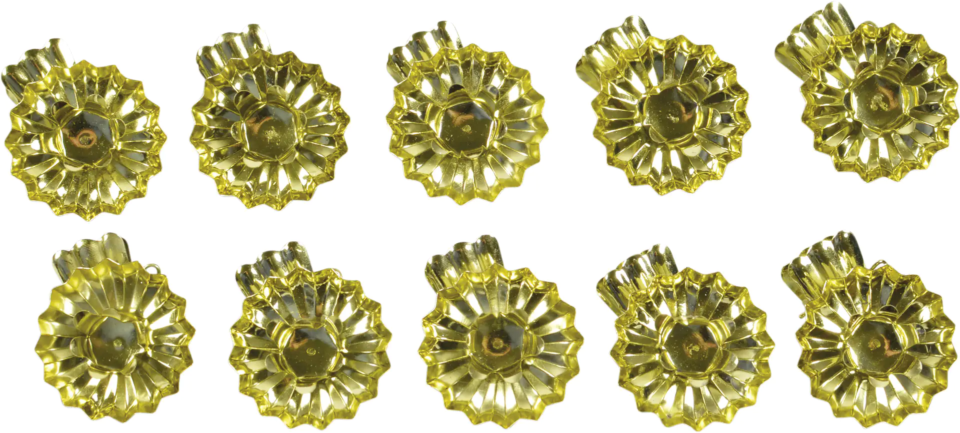 4004942100107 Riffelmacher Baumkerzenhalter gold 10 Stück