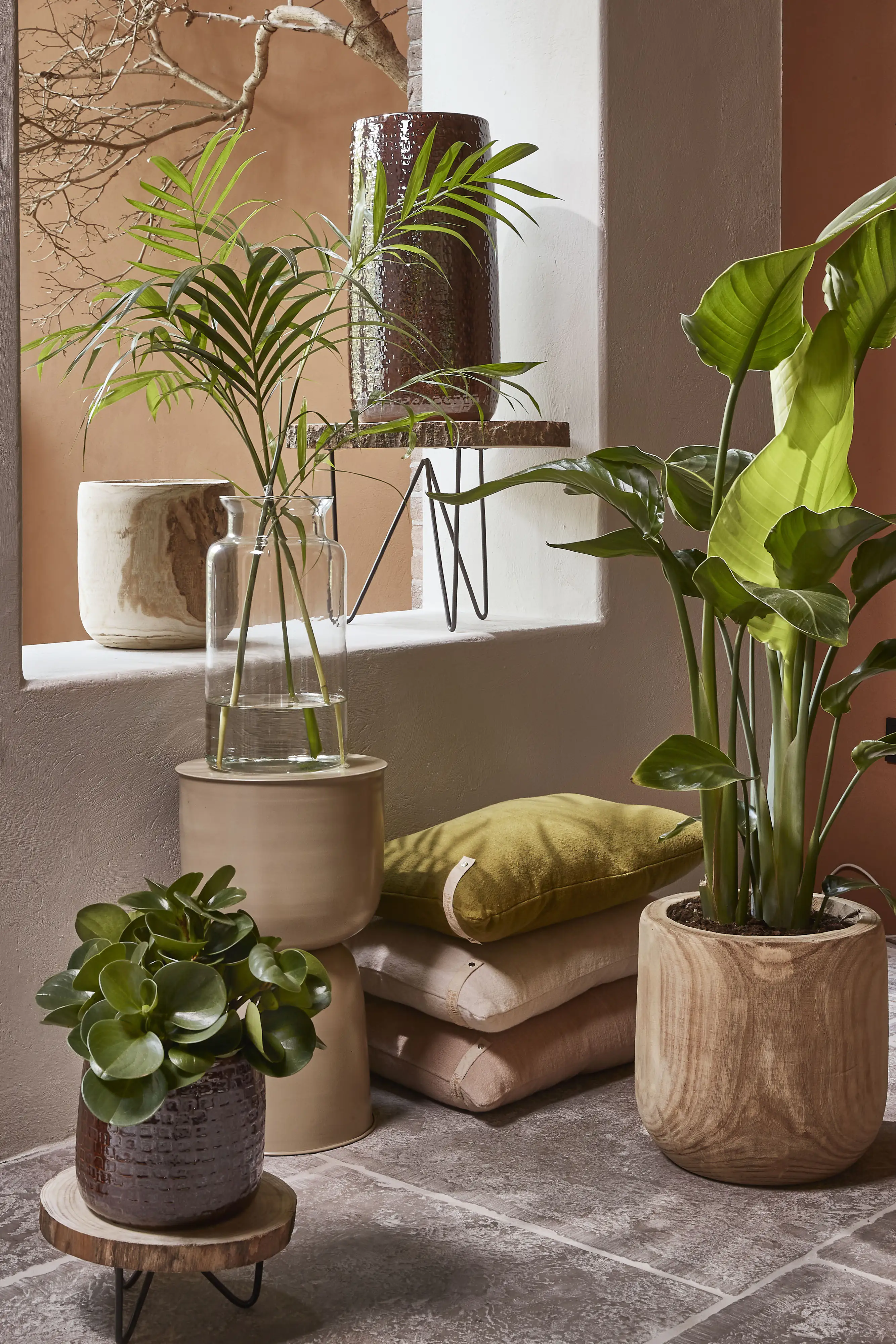 Mica Blumenübertopf Mica hellbraun Ø 24 cm x 24 cm