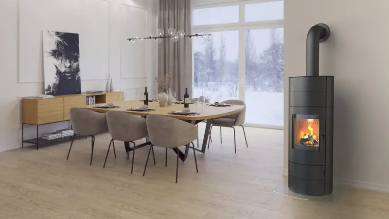 Thermia Kaminofen Cumulus Omega Ring Stahl schwarz 7 kW Thermia Kaminofen Cumulus Omega Ring Stahl schwarz 7 kW