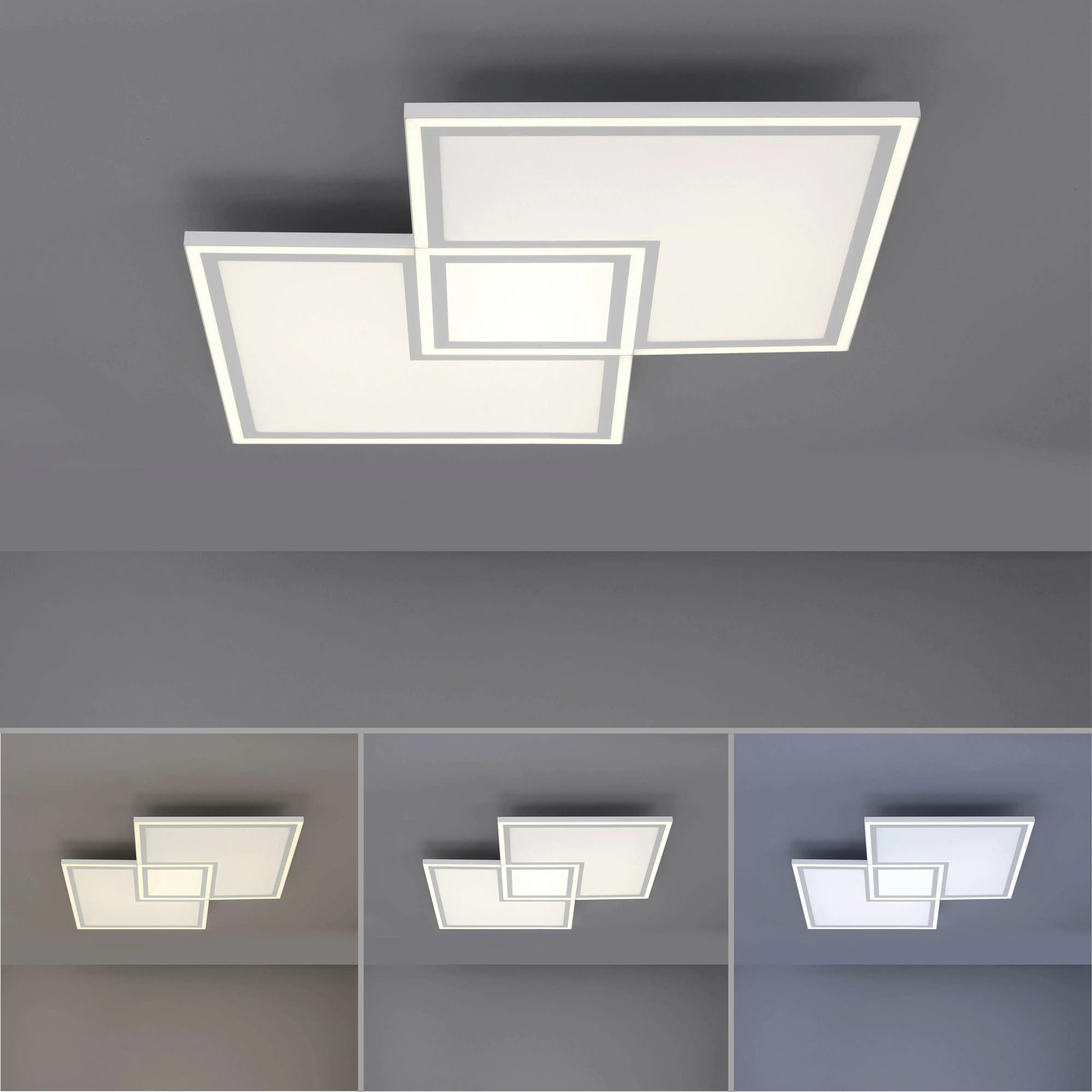 JustLight CCT LED Deckenleuchte Edging weiß 67 x 67 cm dimmbar