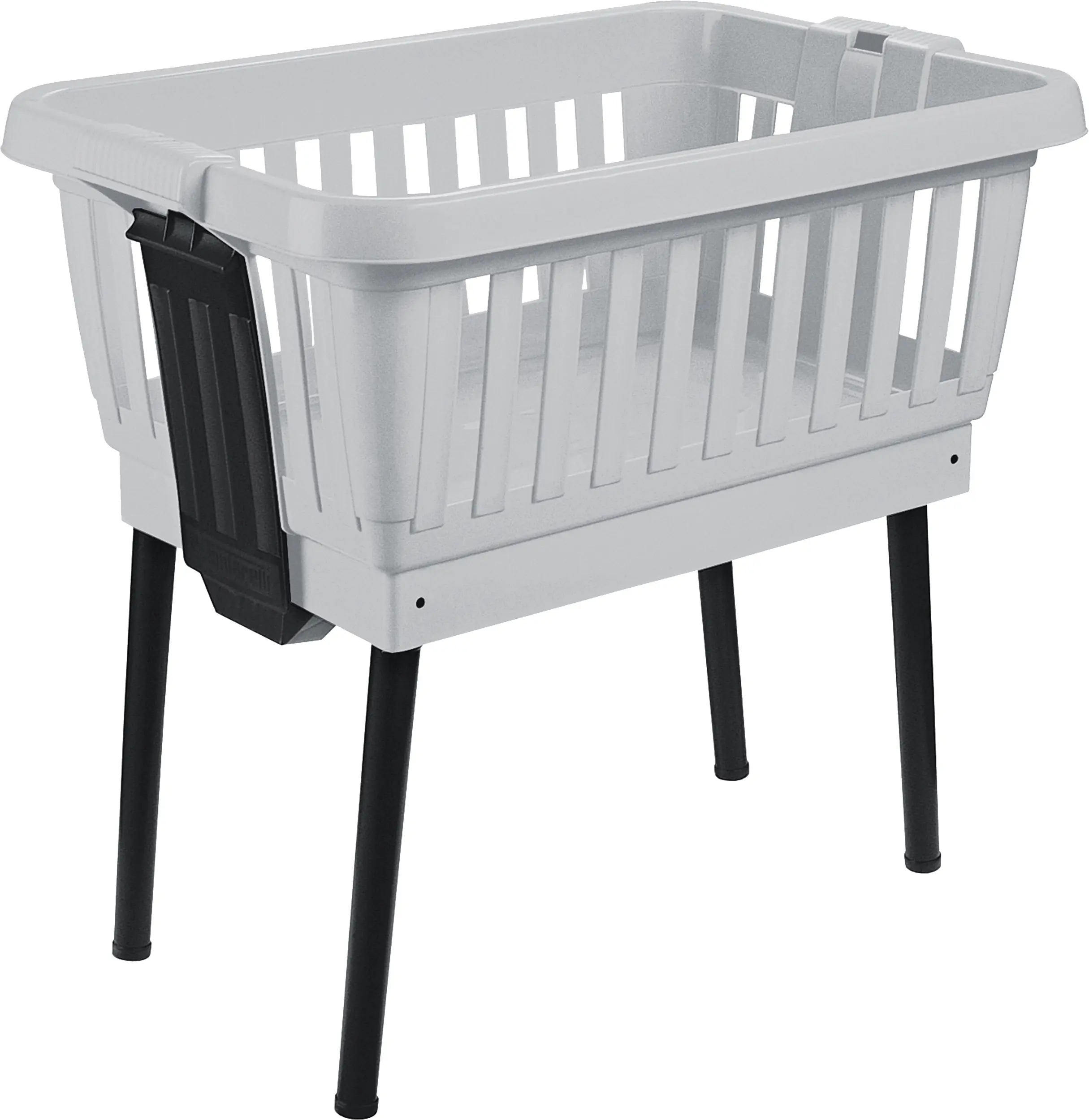Tontarelli Wäschekorb mit ausklappbaren Beinen Amico 50 L hellgrau