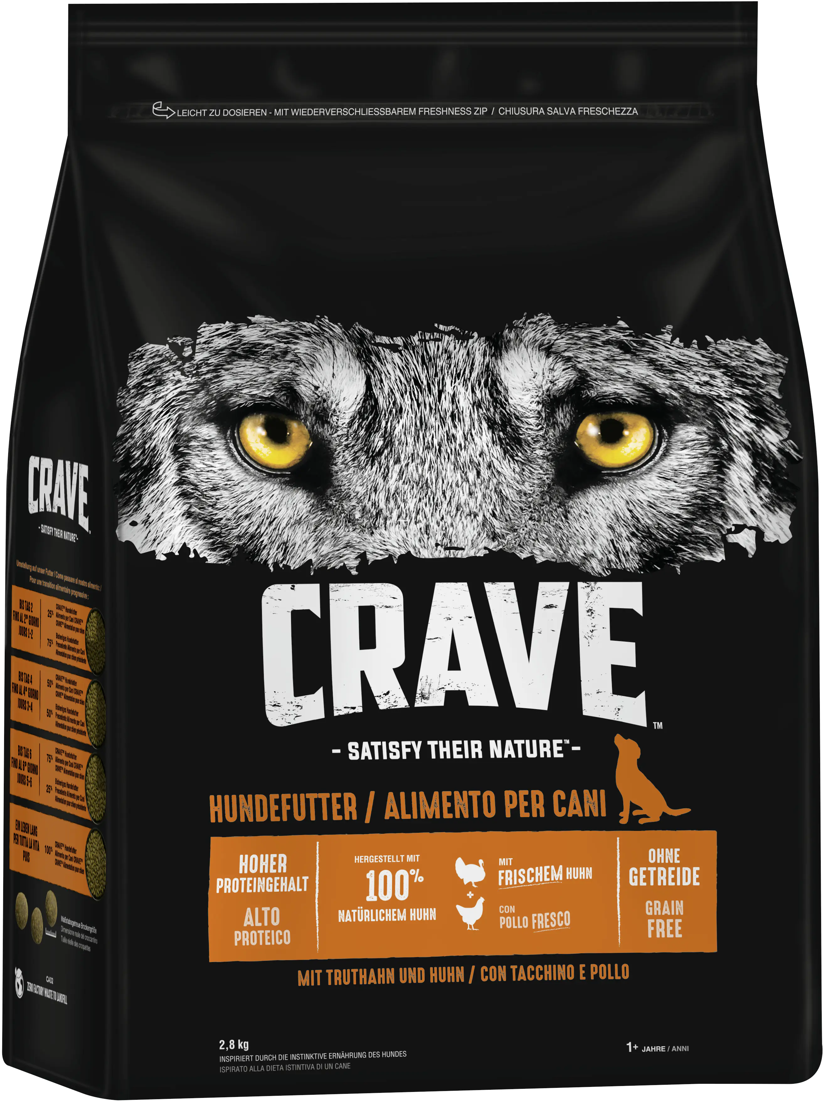 Crave Adult mit Truthahn und Huhn Hundefutter 2,8 kg