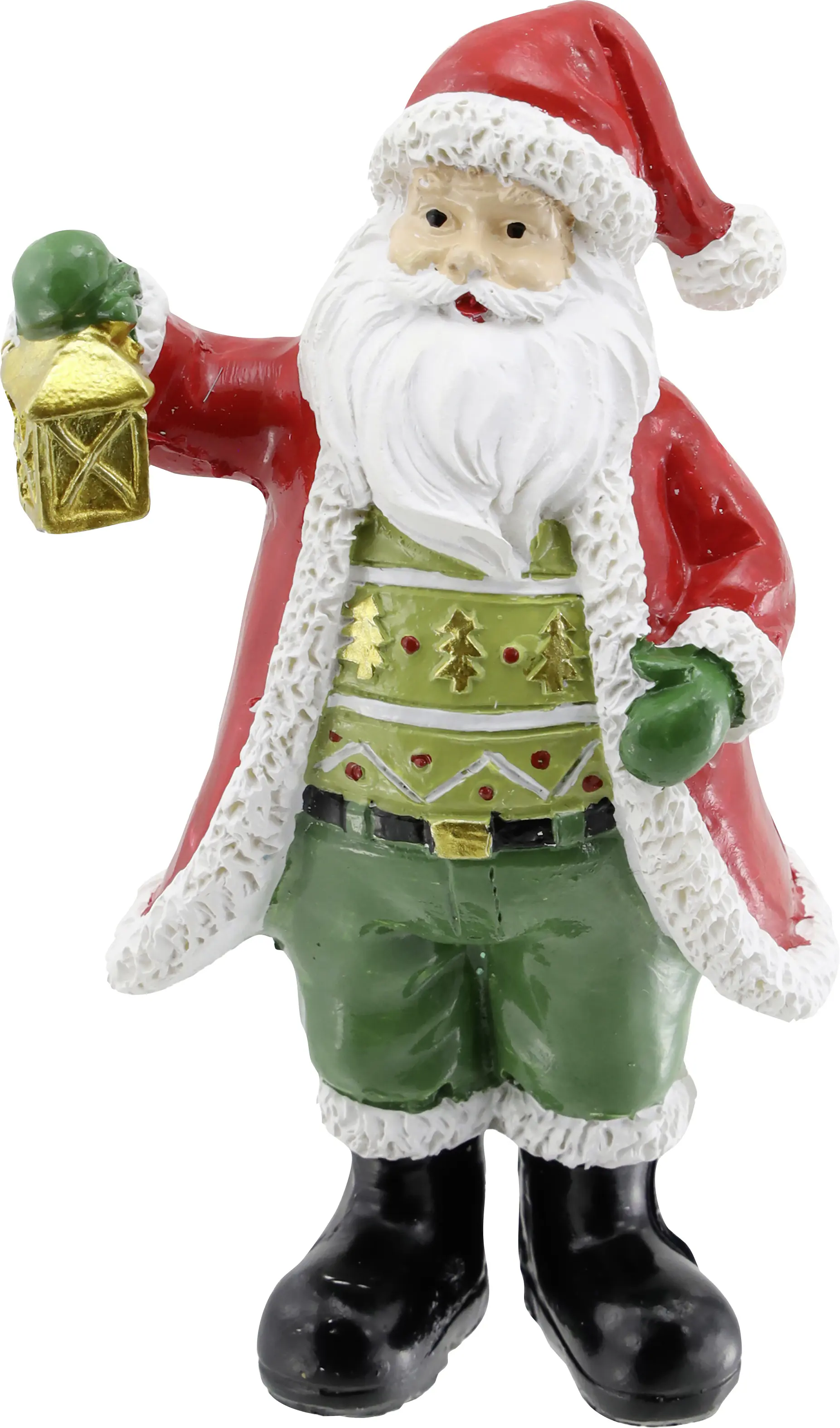 Dekofigur Weihnachtsmann aus Polyresin 11,5 x 6,5 cm bunt