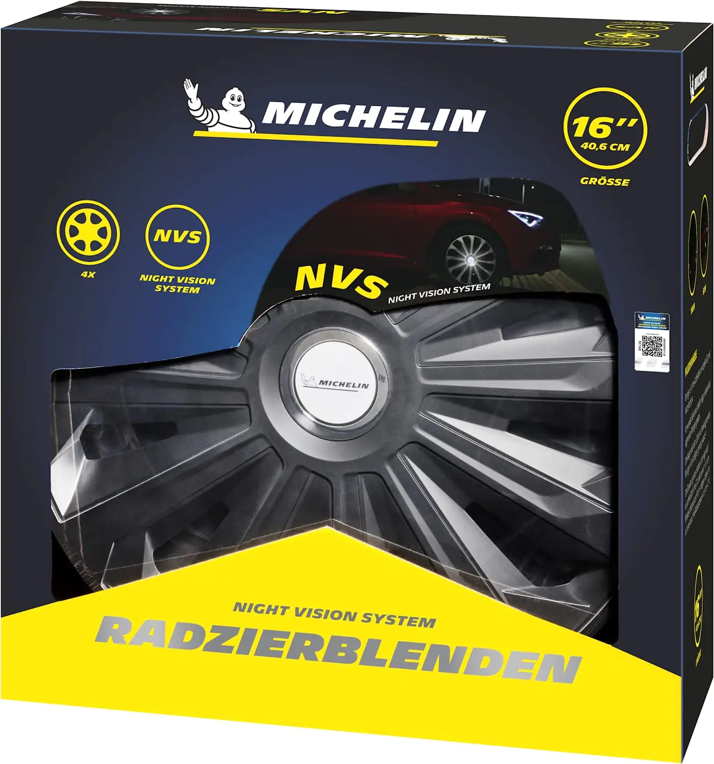 Michelin Radzierblenden Fabienne 40 cm (16 Zoll) schwarz 4 Stück