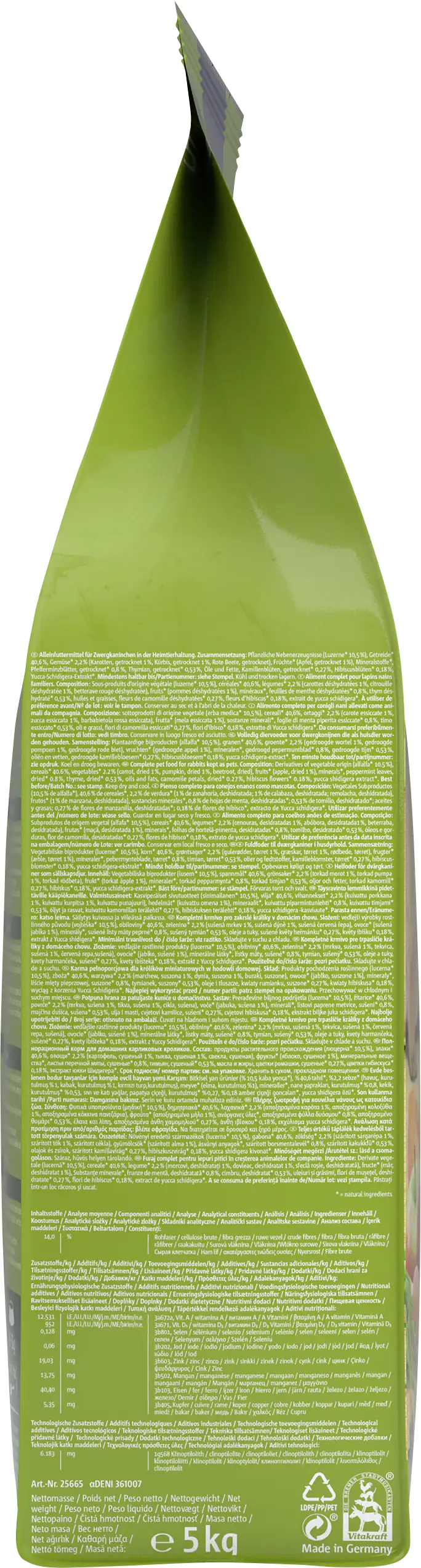 Vitakraft Zwergkaninchenfutter Menu Vital ZK 5 kg Vitakraft Zwergkaninchenfutter Menu Vital ZK 5 kg