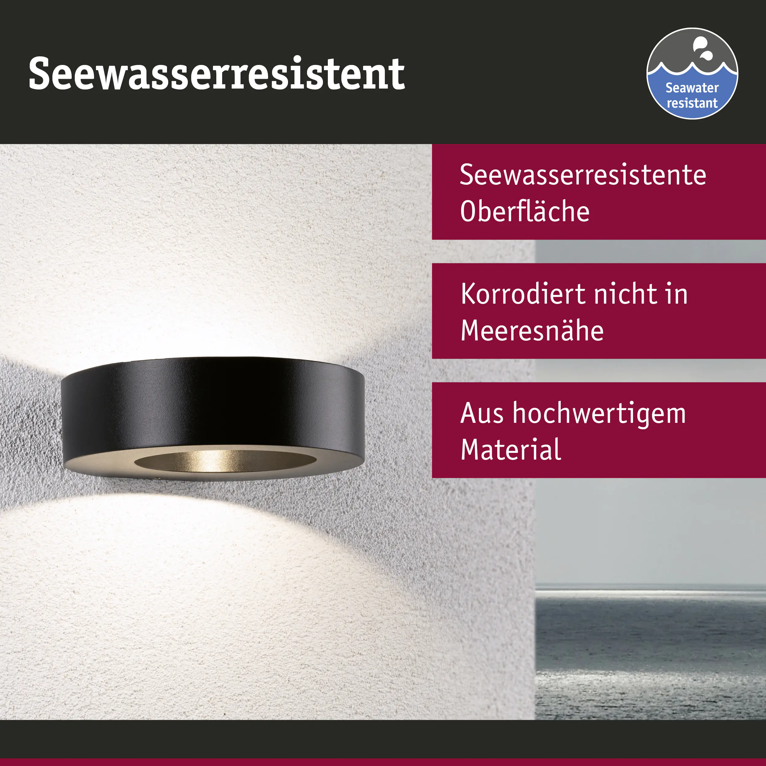 Paulmann LED Außen-Wandleuchte Renga anthrazit 18,1 x 5 cm warmweiß Paulmann LED Außen-Wandleuchte Renga anthrazit 18,1 x 5 cm warmweiß
