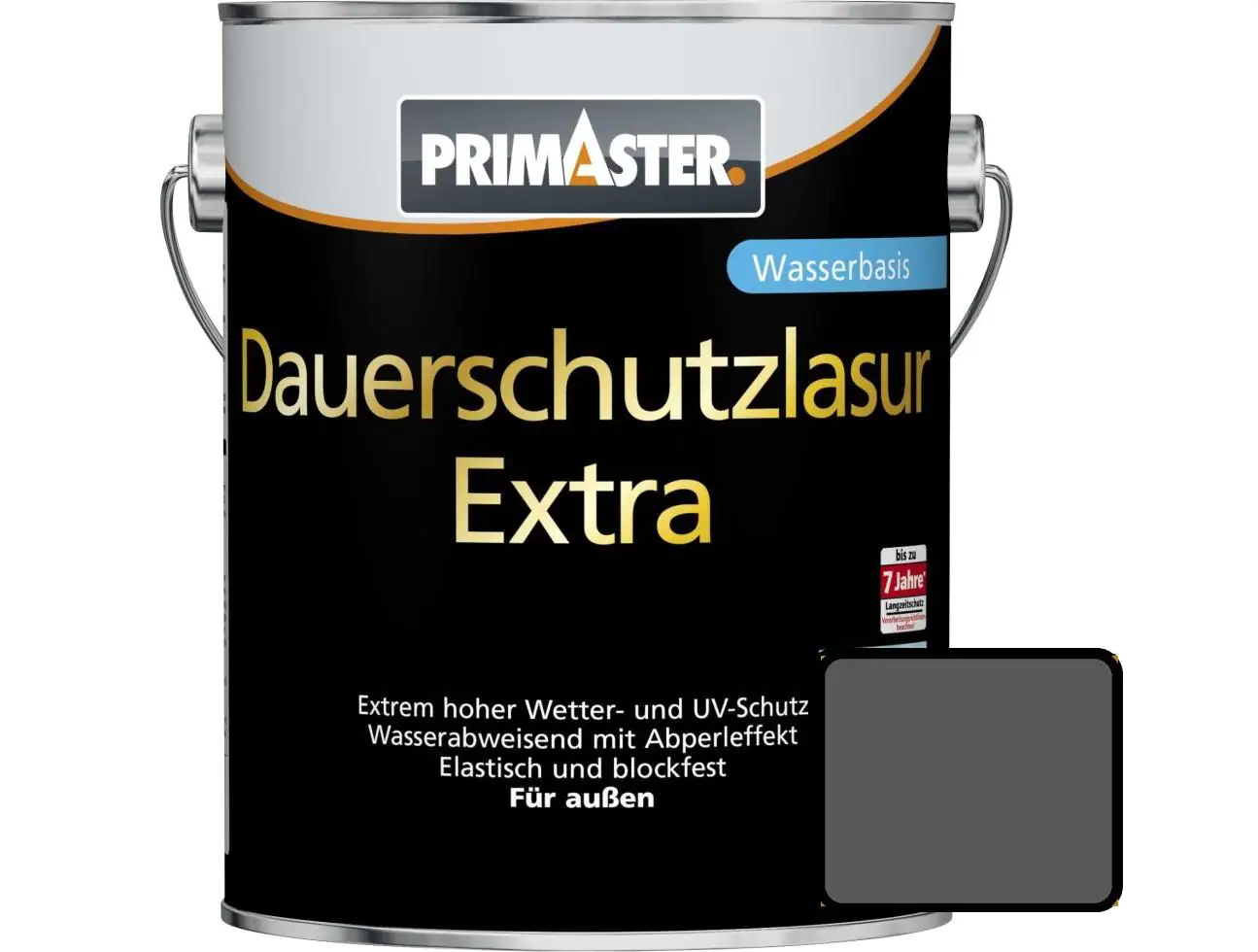 Primaster Dauerschutzlasur Extra 2,5 L anthrazitgrau