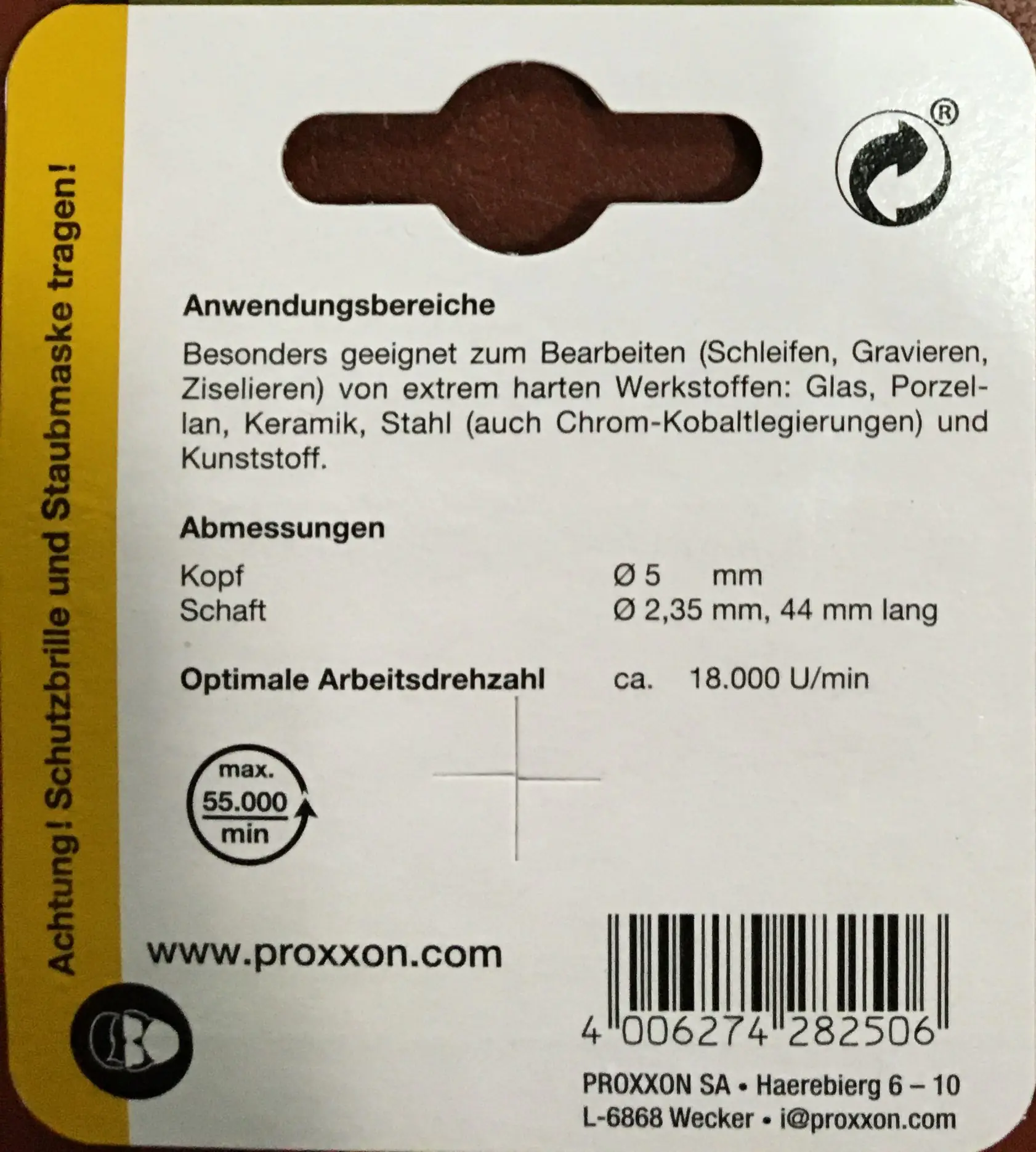 Proxxon Micromot Diamantschleifstift Linse Ø 5,0 mm