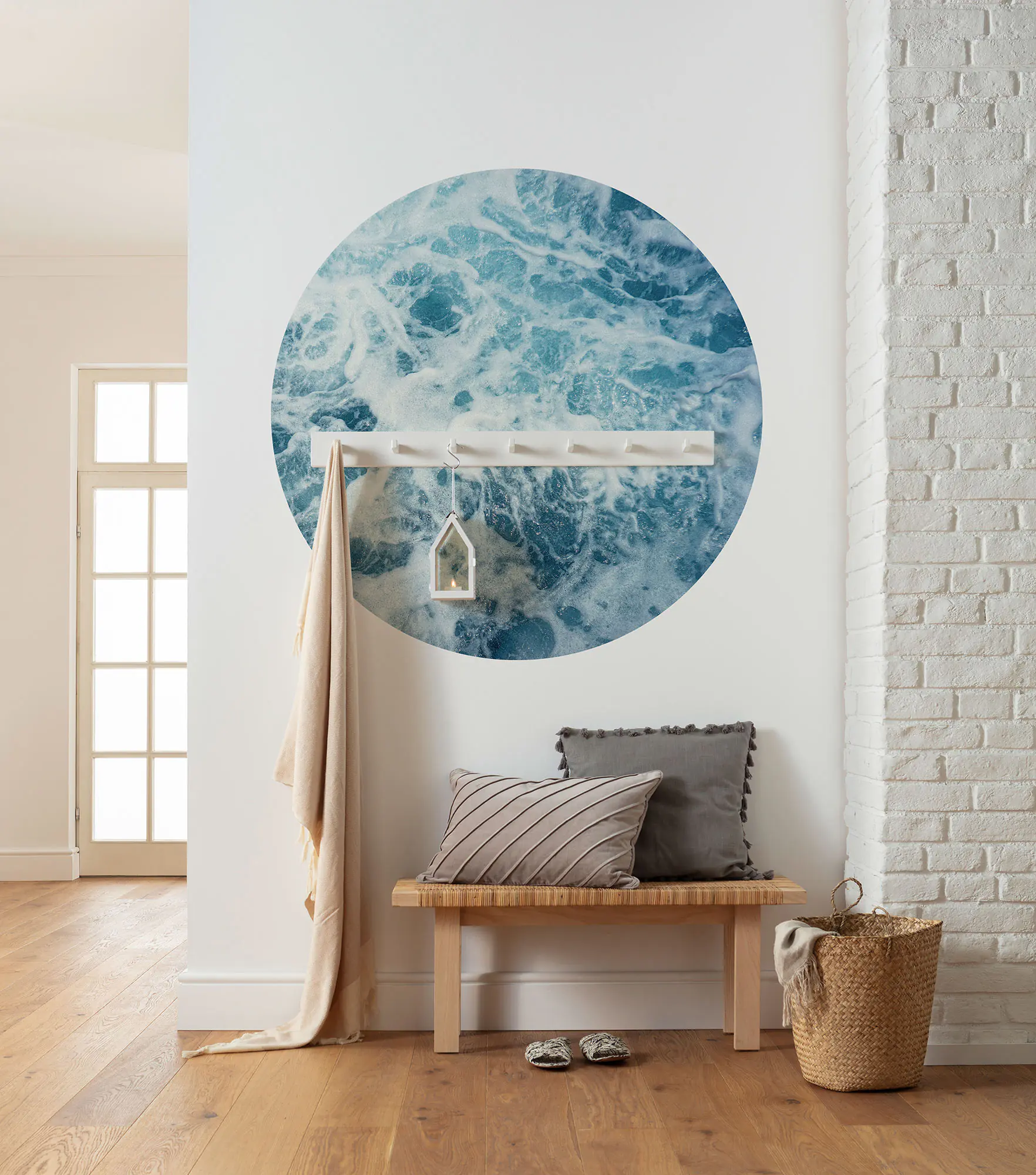 Komar Vlies Fototapete Dot Ocean Twist Ø 125 cm, selbstklebend Komar Vlies Fototapete Dot Ocean Twist Ø 125 cm, selbstklebend