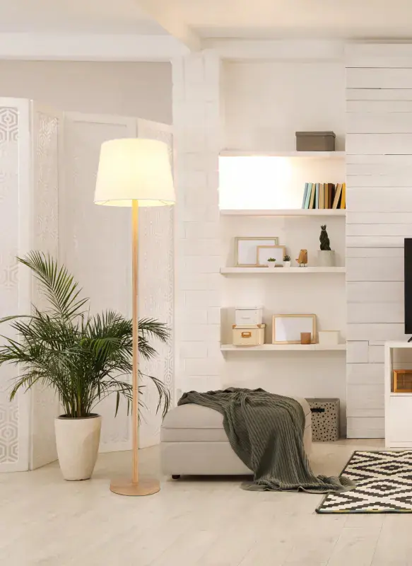 Globo Stehleuchte Joris 35 x 151 cm (Ø x H) holzoptik