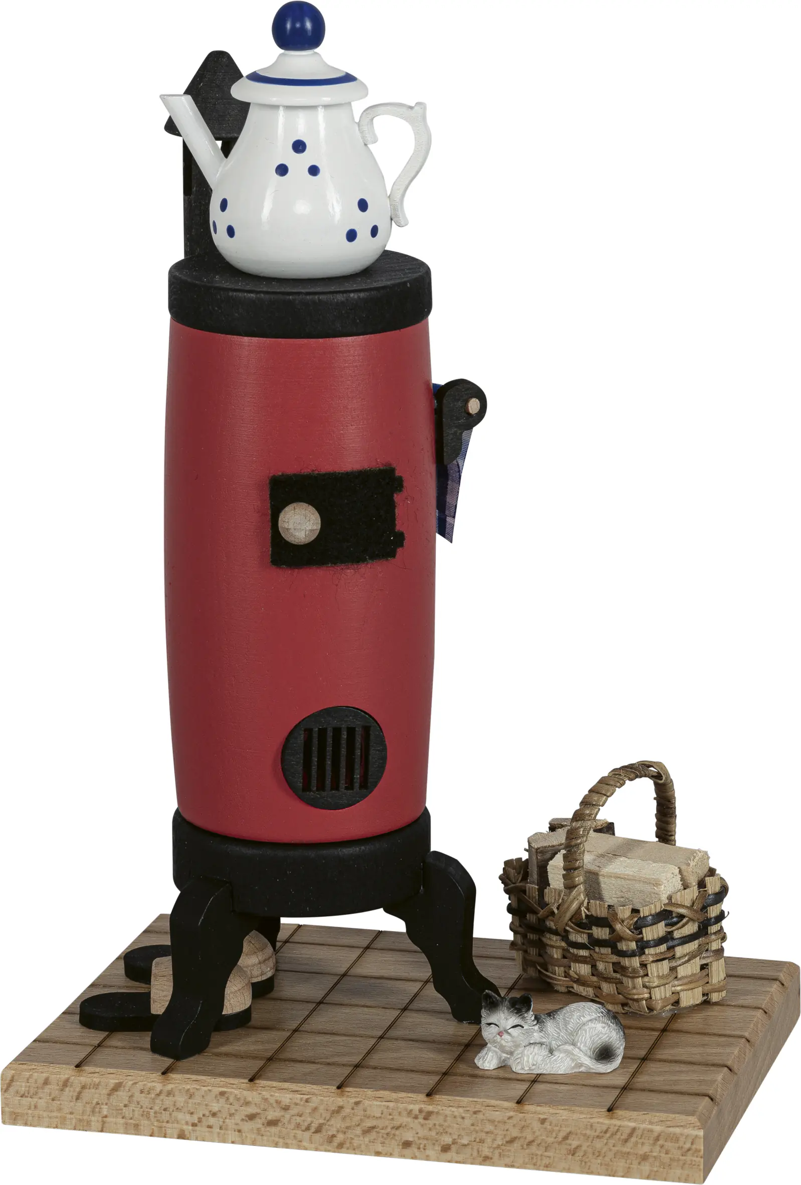 Saico Räucherfigur Küchenherd Holz 21 cm rot/braun 