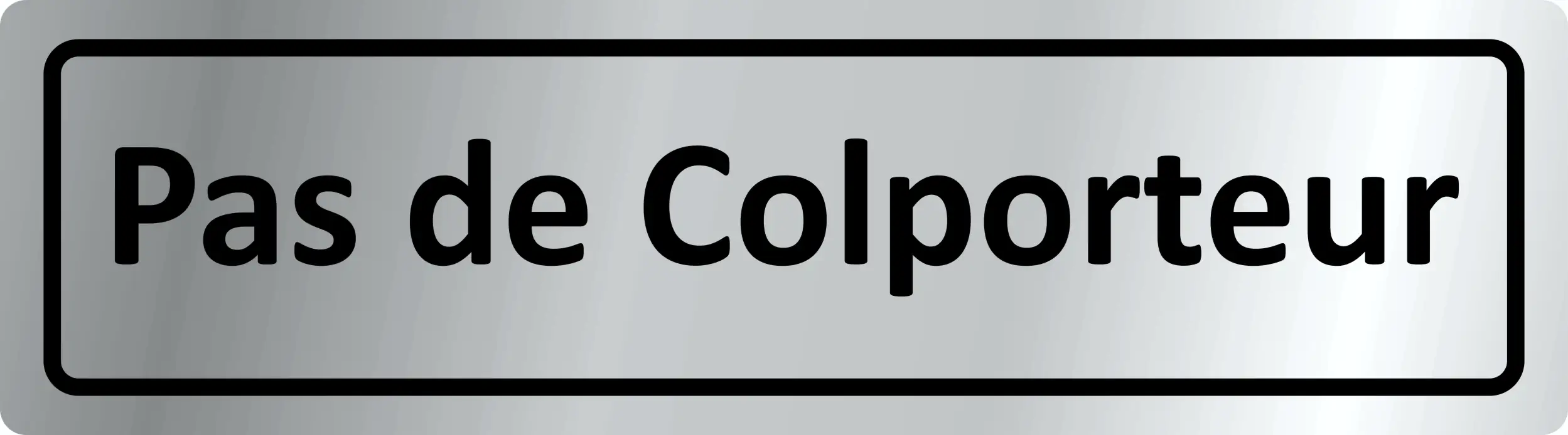 4002341202354 Hermann Schütz Aufkleber Pas de Colporteur 25x90mm silber