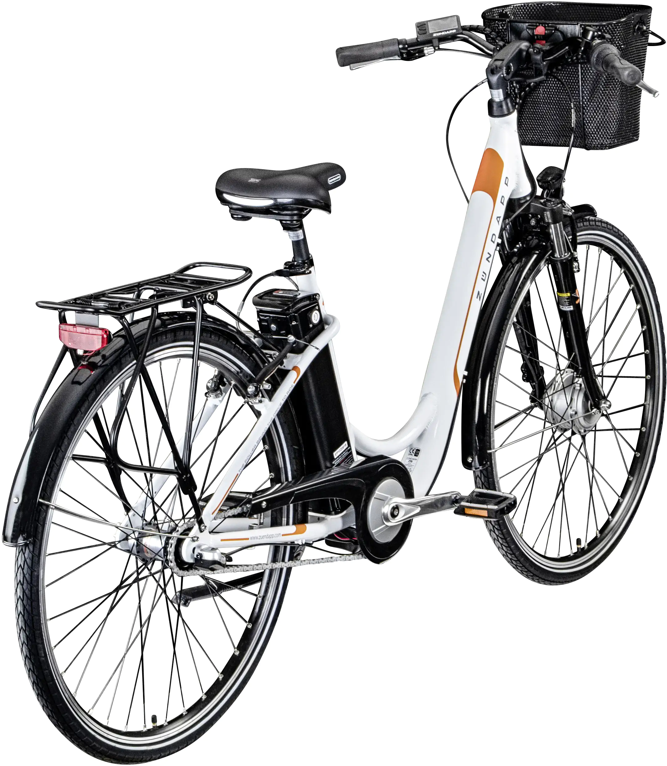 Zündapp E-Bike City Z510 28 Zoll 3-Gang 374 Wh weiß orange 