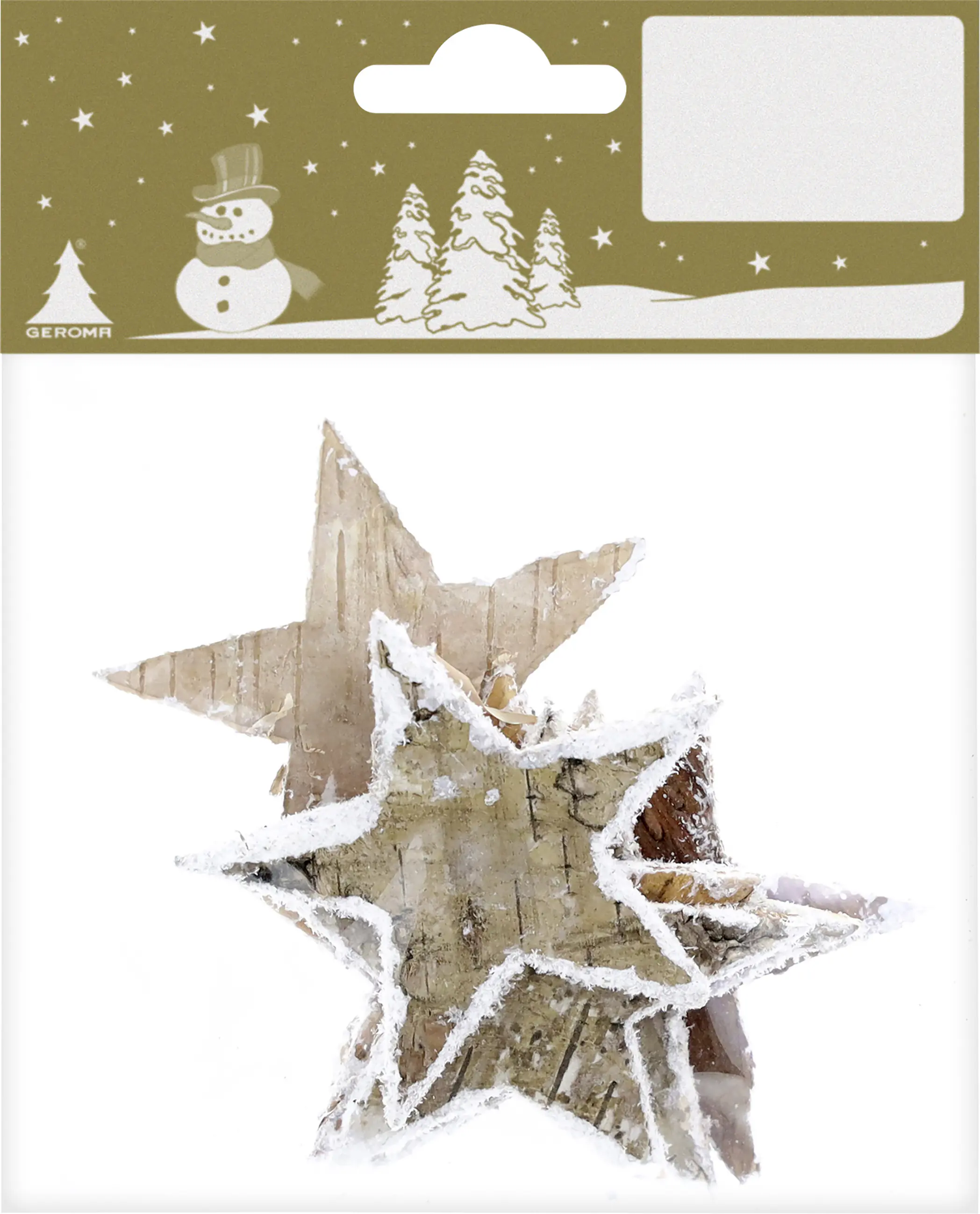 Streudeko Sterne mit Schneekante 6,5 cm 6 Stück