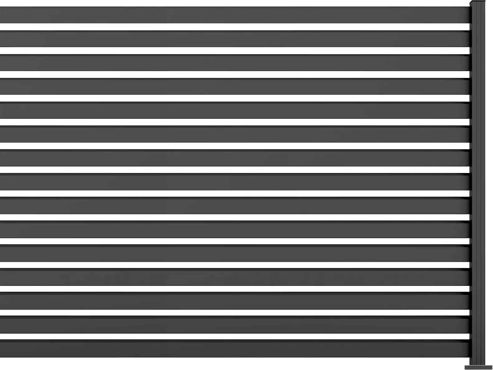 Ambiente Alu-Zaun Erweiterungsset Rhombus MAXI 187 x 244,2 cm anthrazit