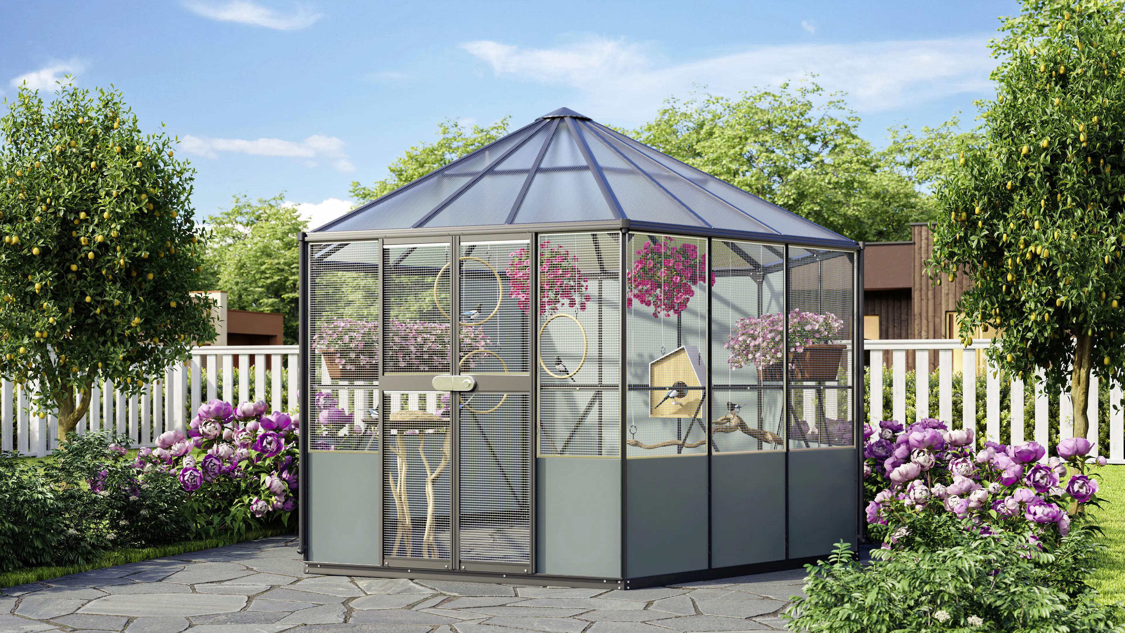 Vitavia Vogelvoliere Circus 9000, schwarz, 9,0 m²