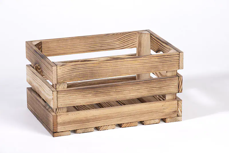 iWerk Holzkiste Geflammt S 34 x 23 x 18 cm