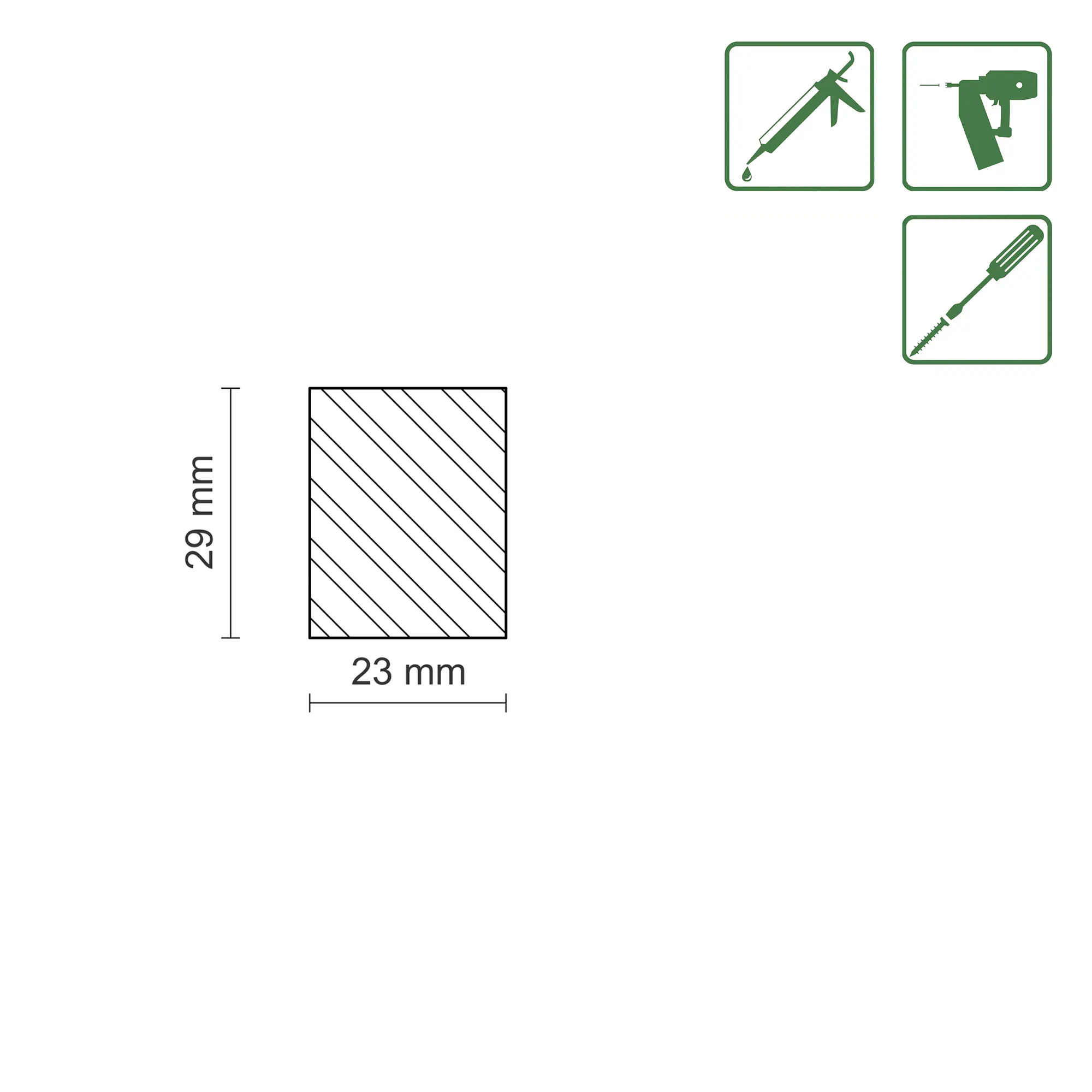 FN Neuhofer Flachleiste 100 cm 29 x 23 mm Fichte/Kiefer