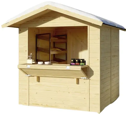 Weka Verkaufshaus 220 x 221,6 cm natur