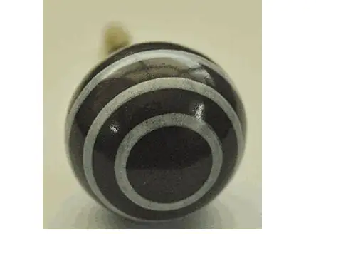 TrendLine Möbelknopf Keramik schwarz-weiß Ø 30 mm TrendLine Möbelknopf Keramik schwarz-weiß Ø 30 mm