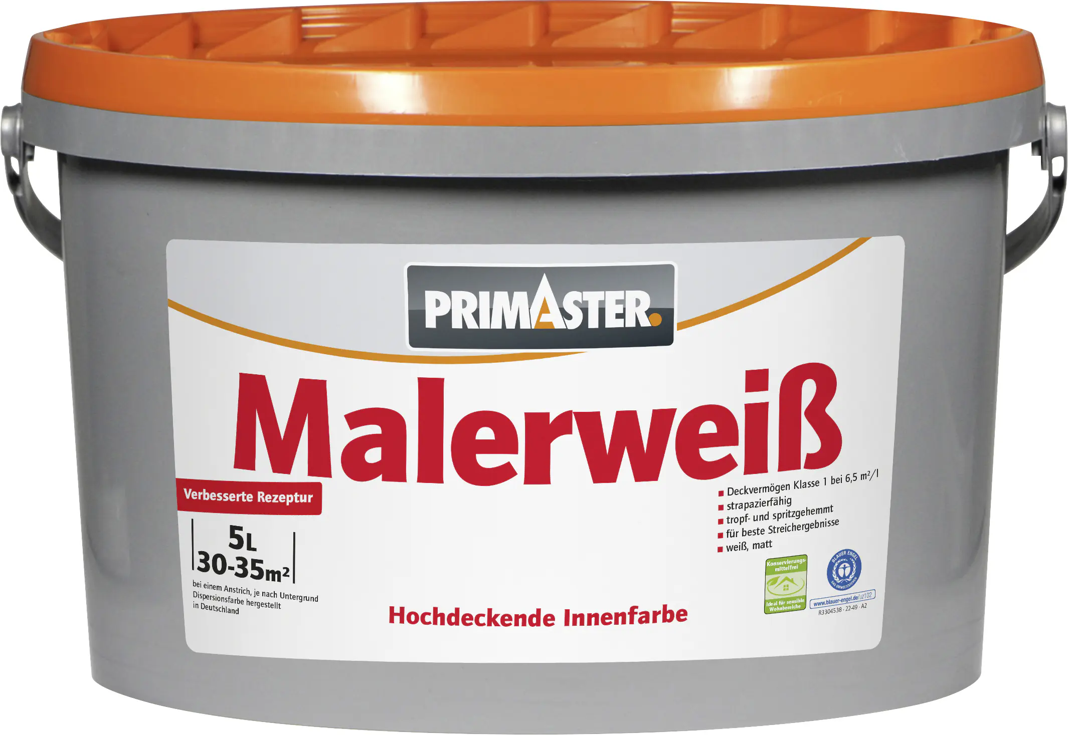 Primaster Malerweiß konservierungsmittelfrei 5 L