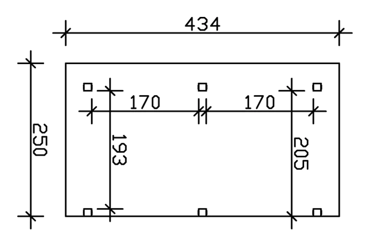 SKAN HOLZ Terrassenüberdachung Siena 434 x 250 cm Leimholz