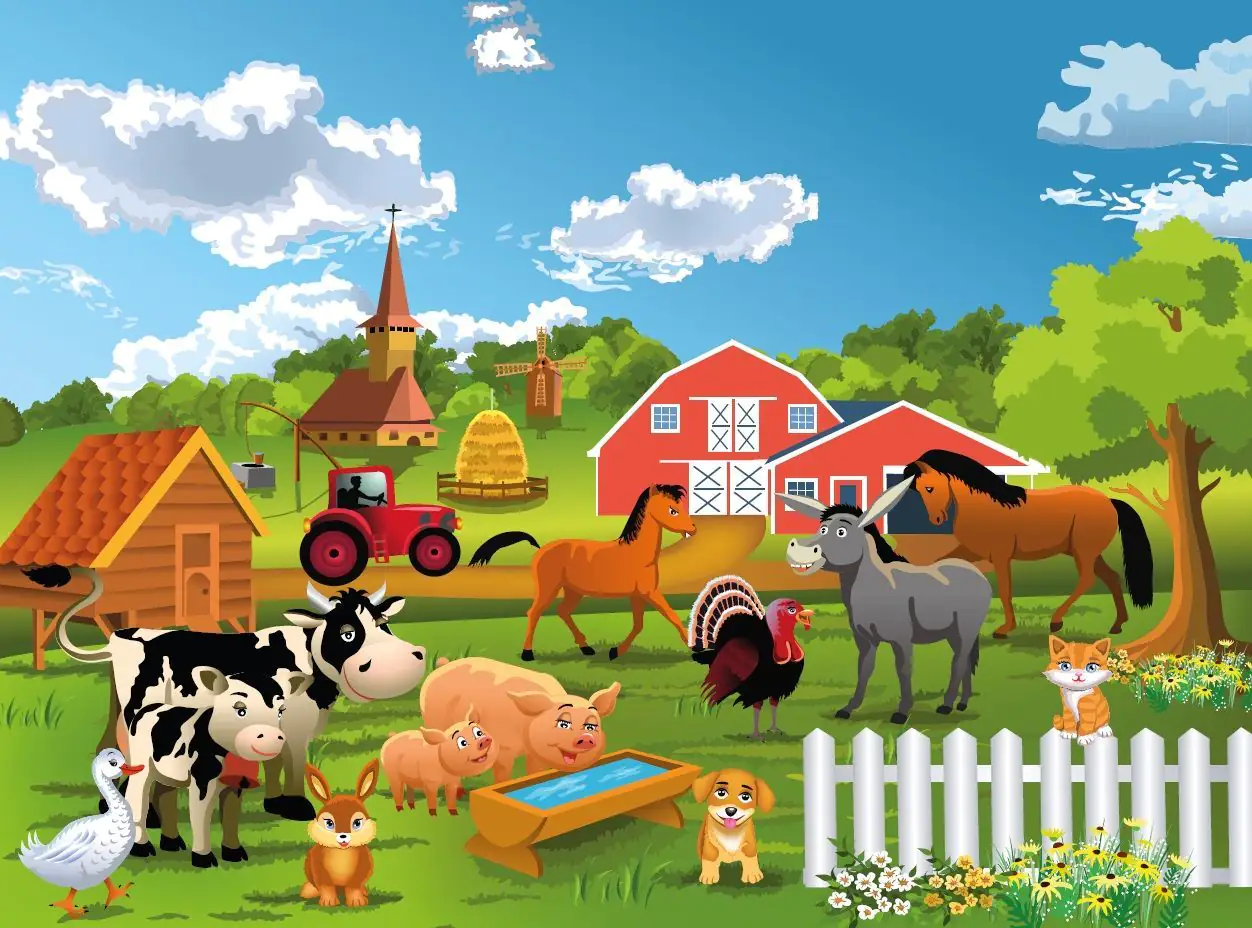 papermoon Vlies- Fototapete Digitaldruck 350 x 260 cm Farm Bauernhof papermoon Vlies- Fototapete Digitaldruck 350 x 260 cm Farm Bauernhof