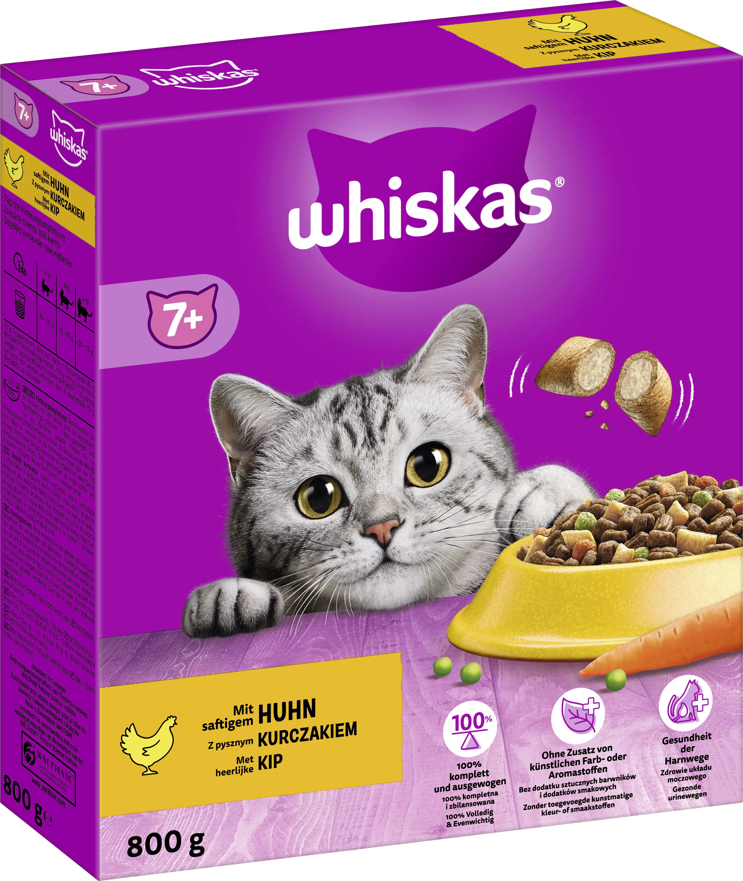 Whiskas Trockenfutter 7+ mit Huhn 800 g
