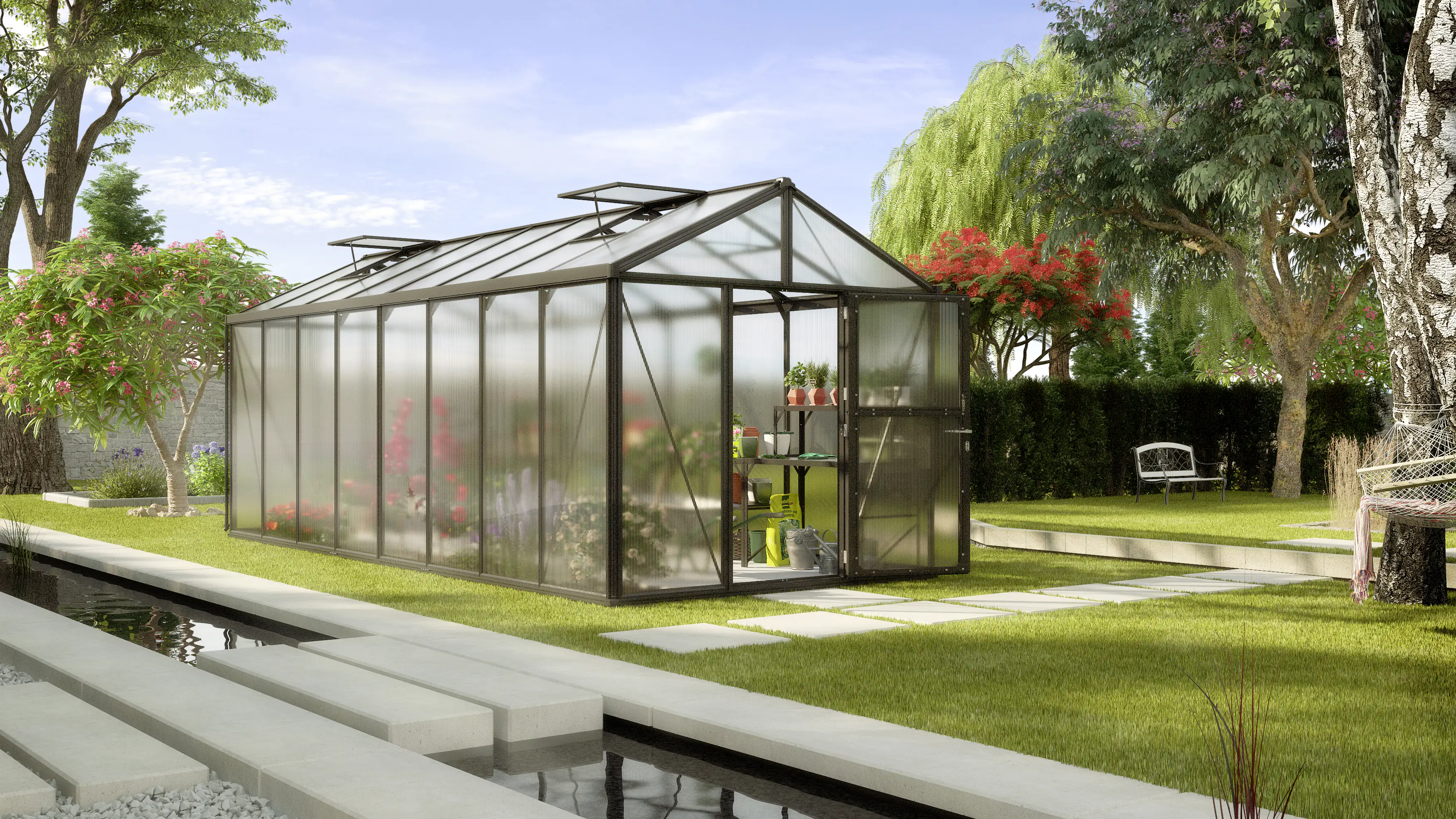 Vitavia Gewächshaus Zeus 15700 266 x 622 cm 3 mm Sicherheitsglas